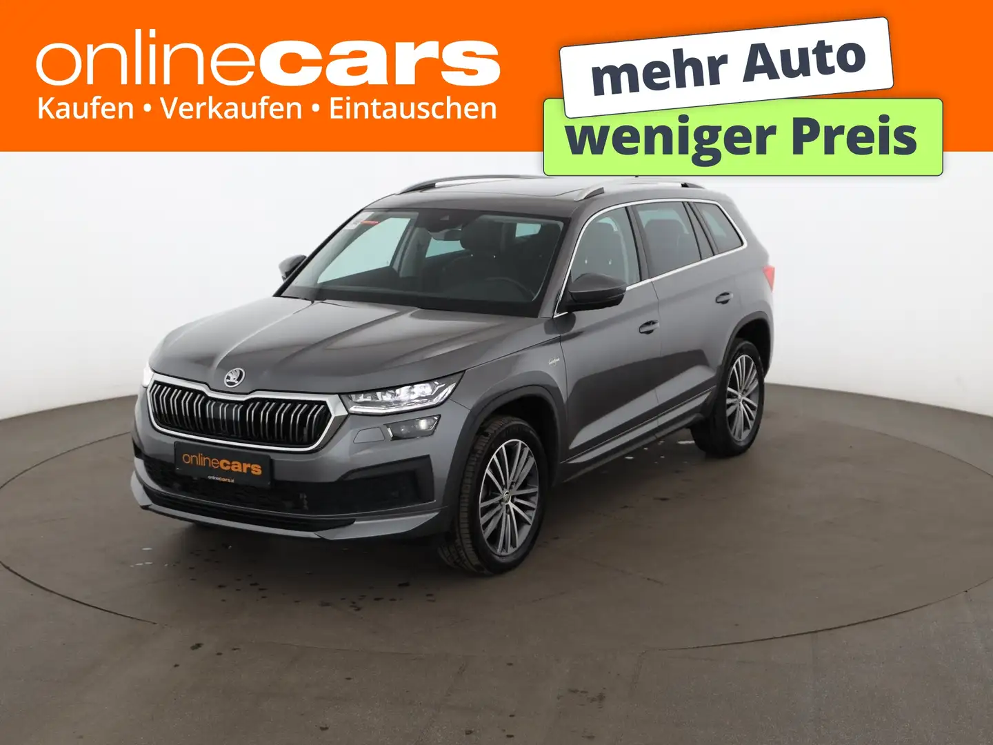 Skoda Kodiaq 2.0 TDI L&K Aut LED 360-CAM SKY RADAR NAVI Grau - 1