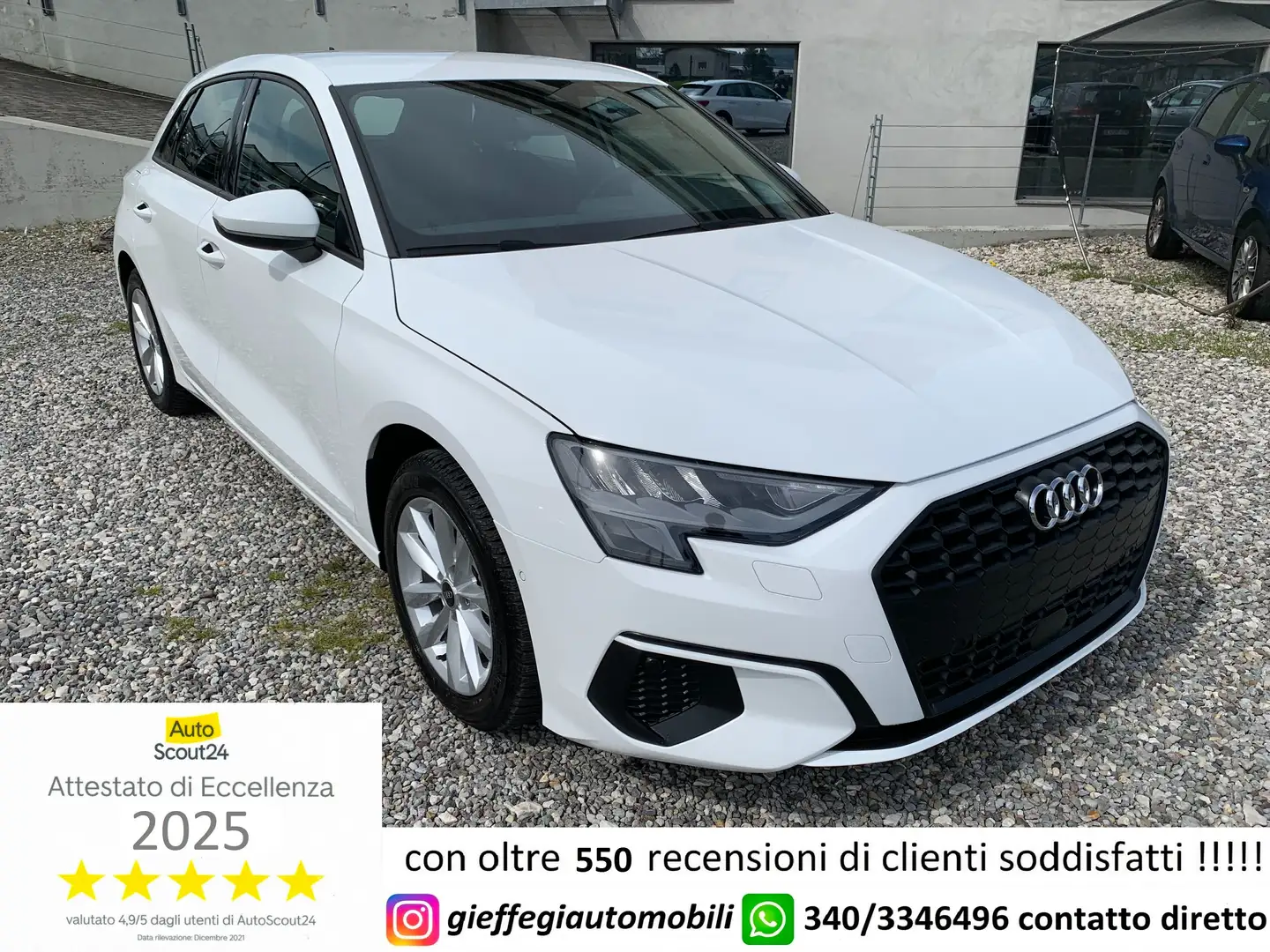 Audi A3 Sportback 30 1.0 tfsi mhev Business s-tronic Bianco - 1