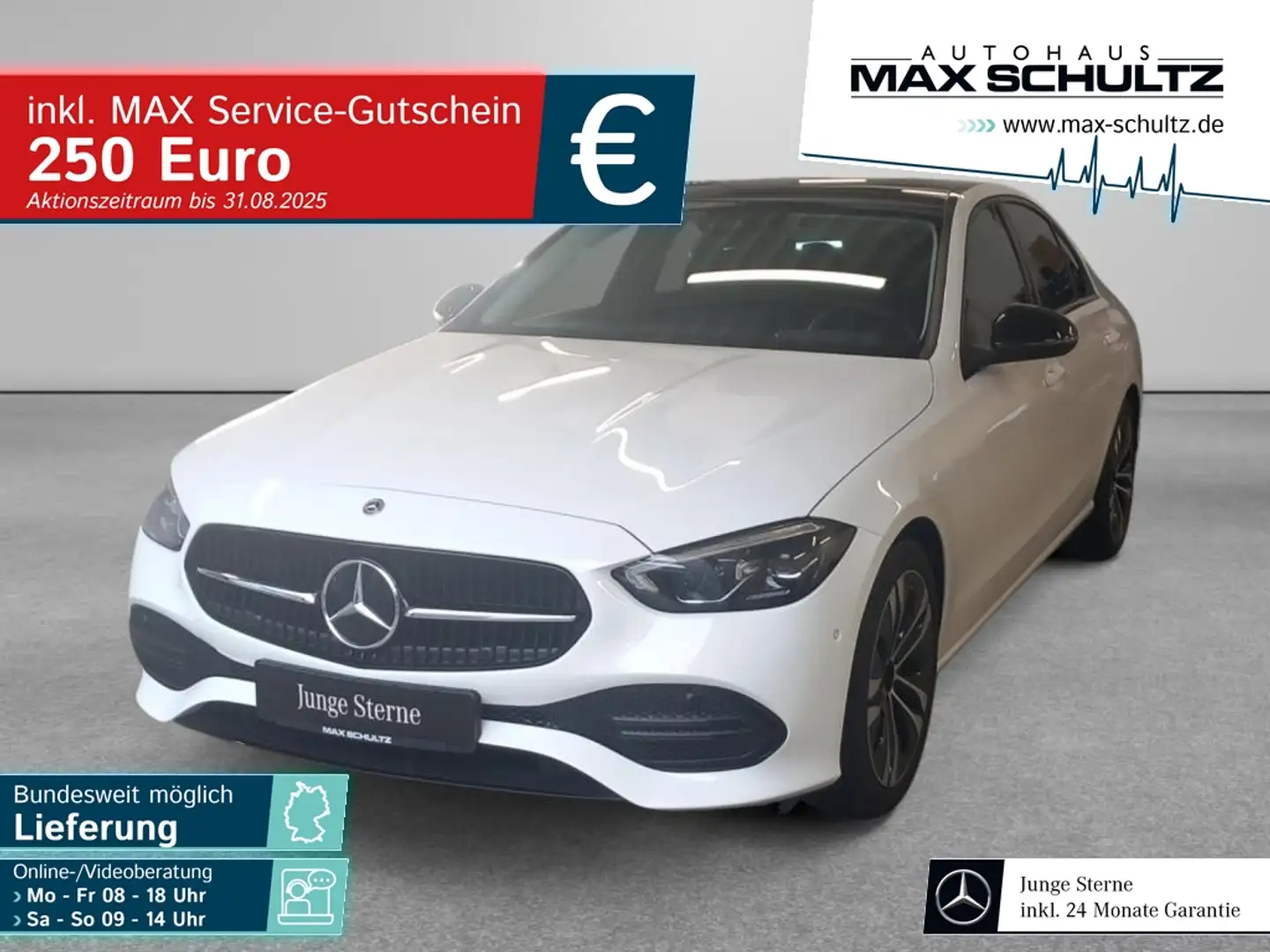 Mercedes-Benz C 200 Panorama-Schiebedach*Anhängevorrichtung Weiß - 1