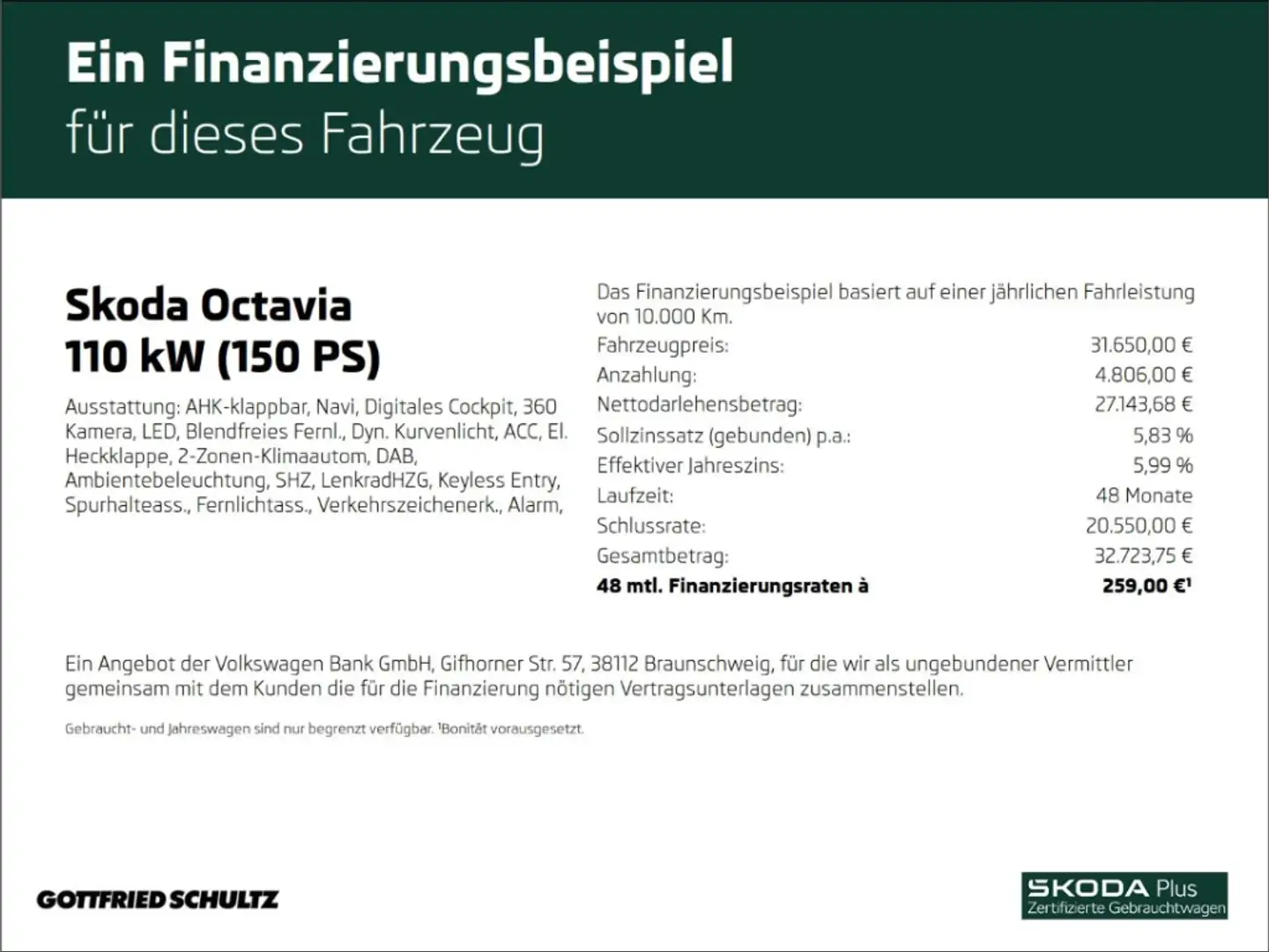 Skoda Octavia Combi SELECTION TDI DSG AHK SITZHEIZUNG EINPARKHIL Grijs - 2