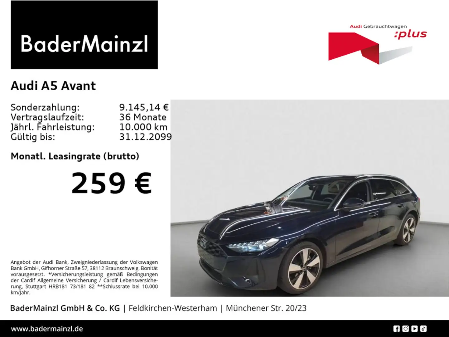 Audi A5 TFSI S tronic AHK Kamera SHZ Navi ACC Blau - 1