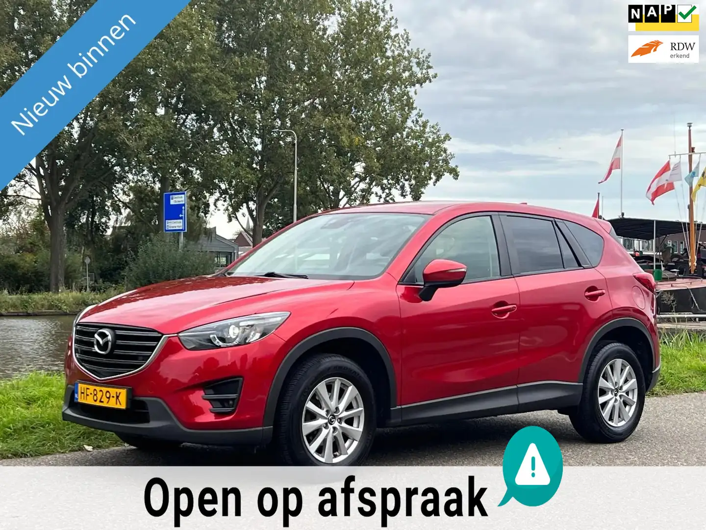 Mazda CX-5 2.0 SkyActiv-G KEYLESS NAVI LEDER CLIMA DODEHOEK X Rood - 1