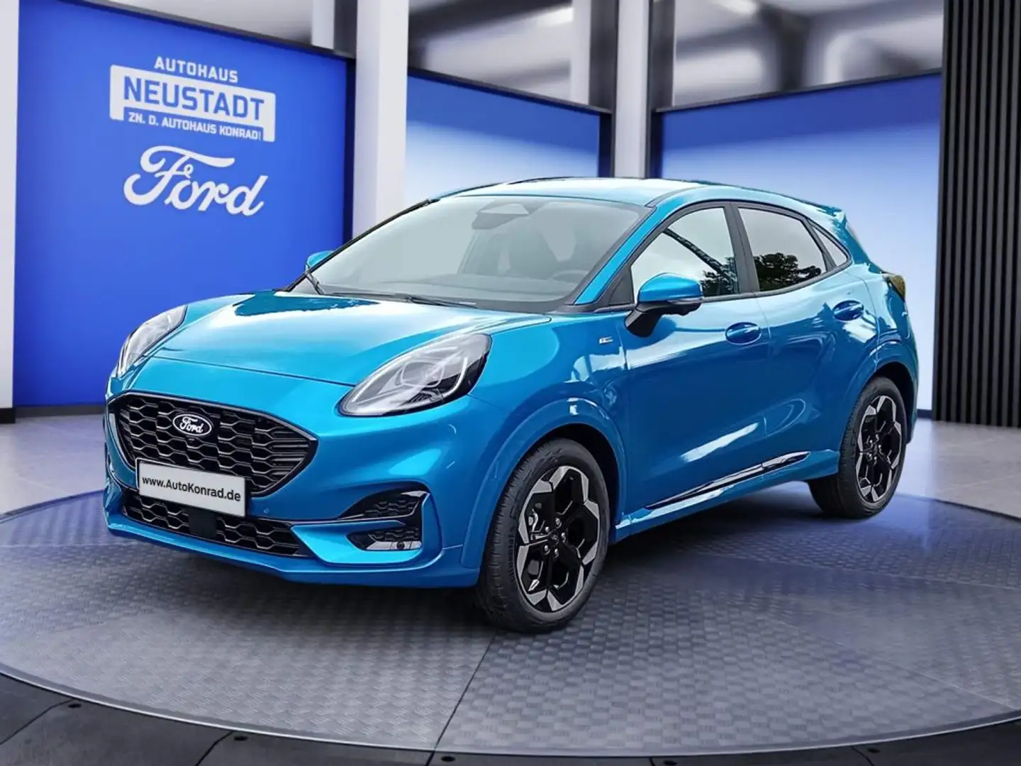 Ford Puma 1.0 MHEV Aut. ST-LINE X *WinterPk*FahrAssist* Bleu - 1