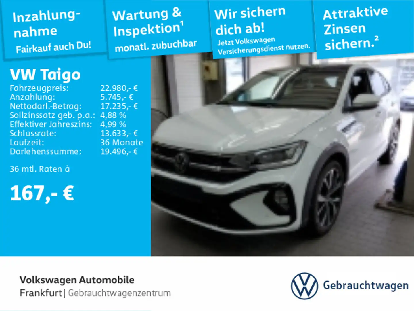 Volkswagen Taigo 1.0 TSI DSG R-Line Weiß - 1