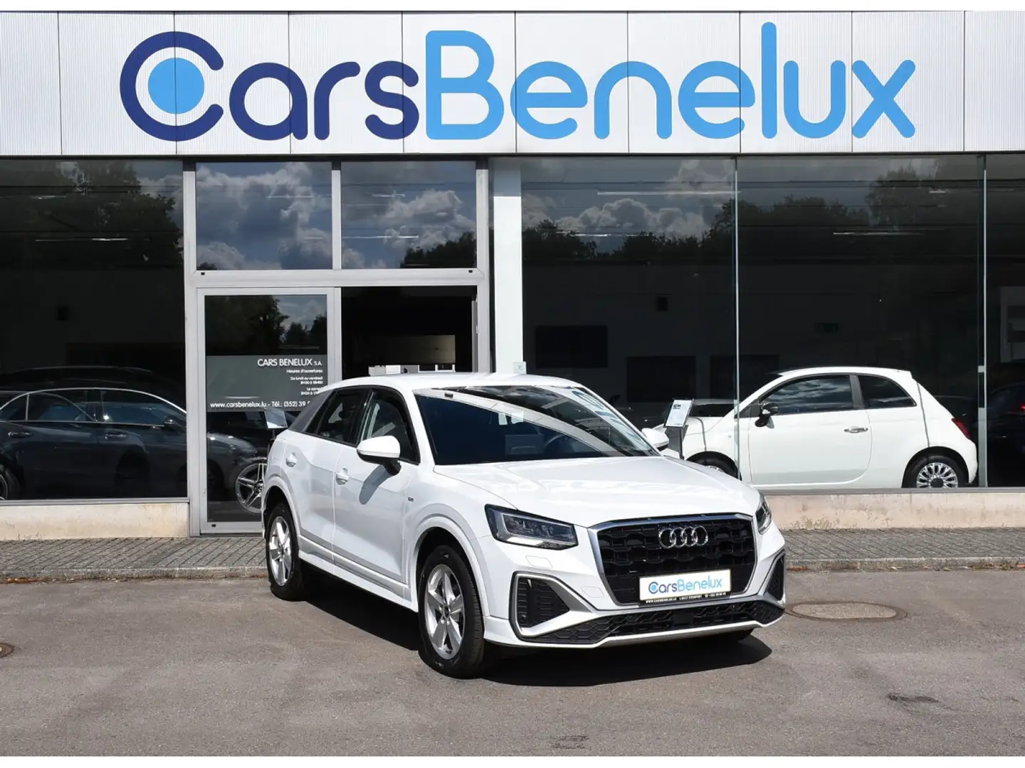 Audi Q2 35 TFSI S-Line S-Tronic ACC LANE CAM 1° MAIN Blanc - 1