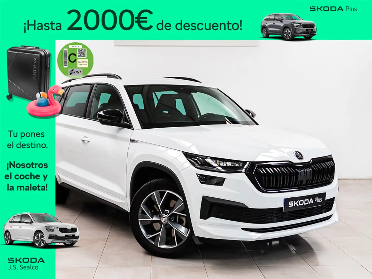 Skoda Kodiaq 2.0TDI AB tech Sportline 4x2 DSG 110kW Bianco - 1