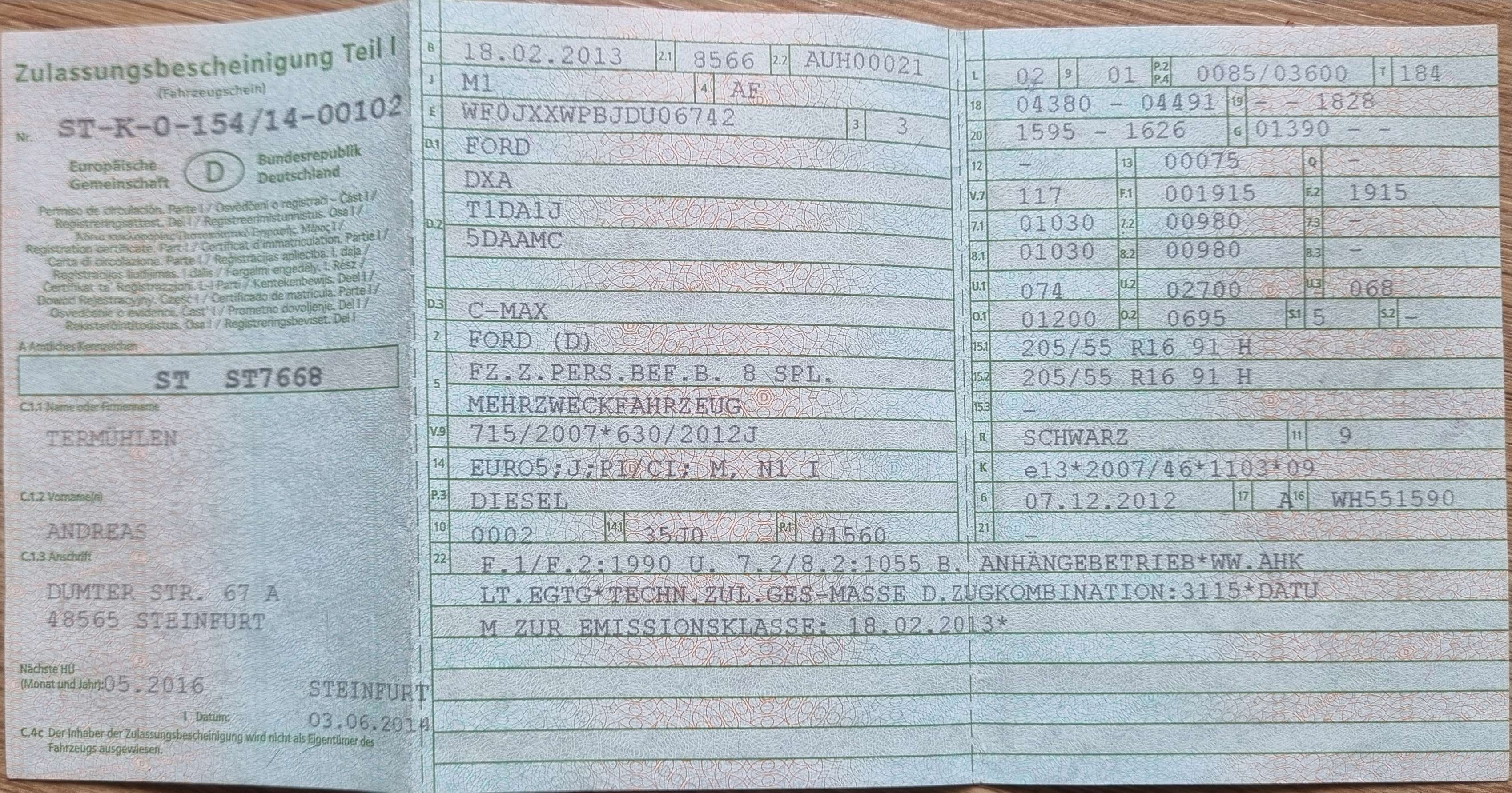 Second hand Ford C-Max 1.6