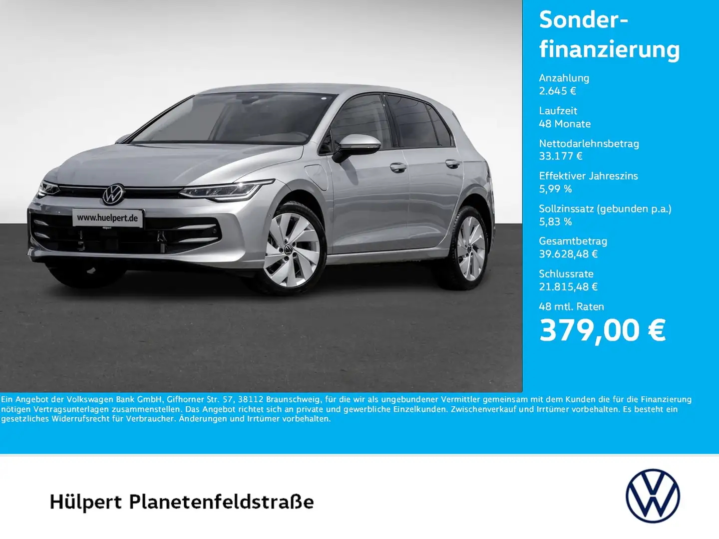 Volkswagen Golf VIII 1.5 HYBRID LIFE FACELIFT CAM ACC LM17 Silber - 1