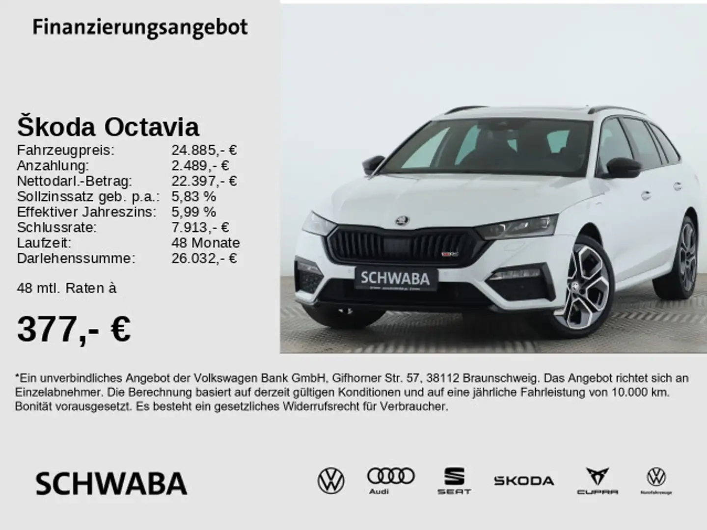Skoda Octavia Combi RS 1.4 TSI iV MATRIX*HdUp*ACC*19" Biały - 1