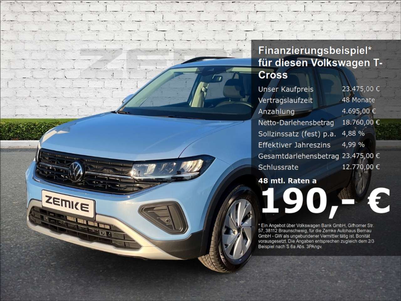 Volkswagen T-Cross 2025 — 1.0 TSI DSG Life 3,49% Navi Digitales Cockpit LED