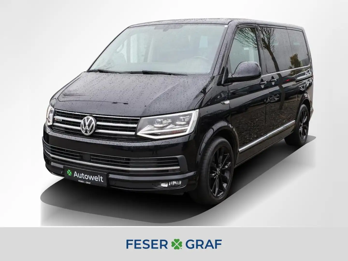 Volkswagen T6 Multivan 2.0 TDI 4M Highl. 7Si 2x Schiebe AHK Noir - 1