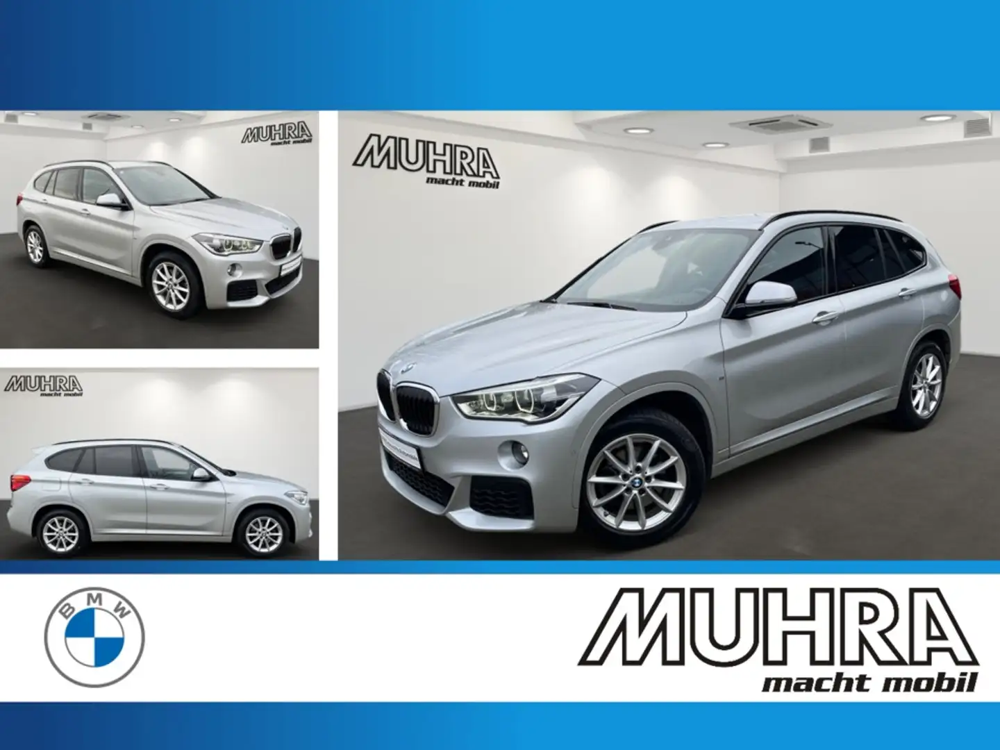 BMW X1 sDrive18d M Sport AHK LED SHZ PDC DAB Срібний - 1