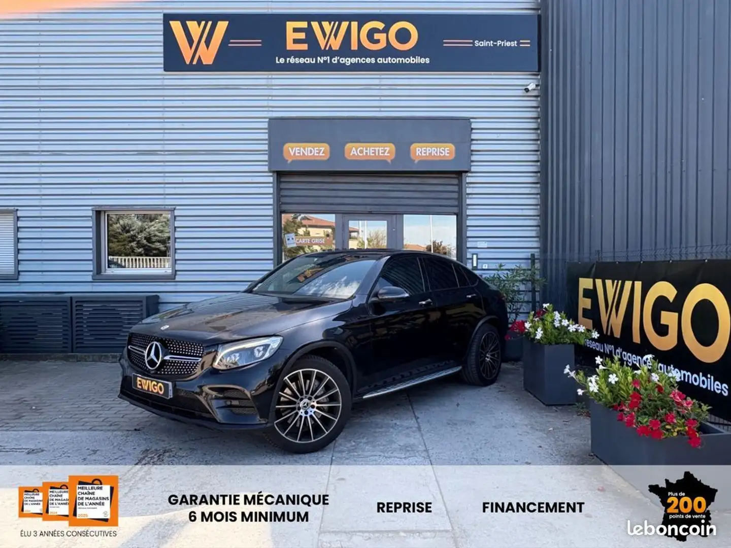 Mercedes-Benz GLC 250 classe coupe 2.2 250 d 204ch amg line toit ouvrant siéges chauffants bva Schwarz - 1
