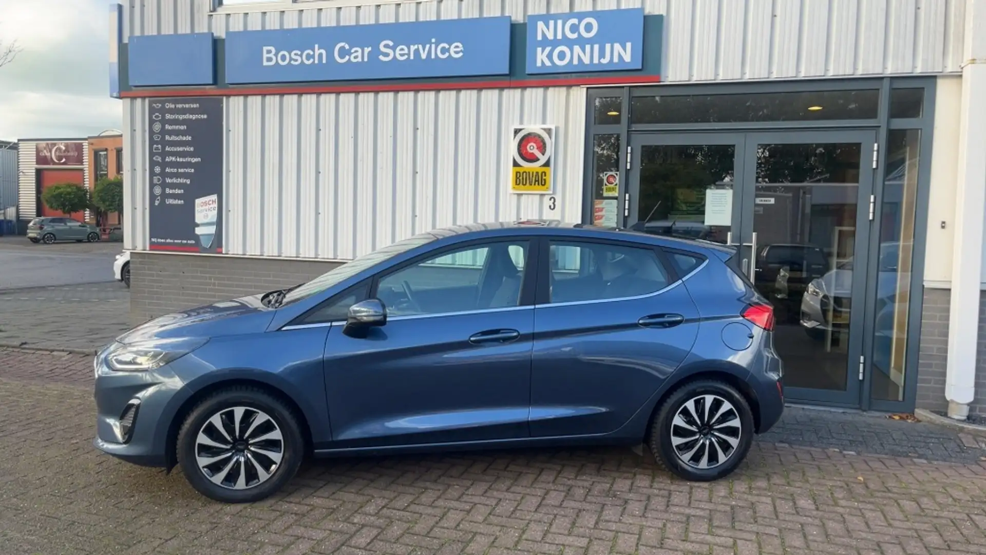 Ford Fiesta Navi, Pdc 1.0 ecoboost titanium hybrid Blauw - 1