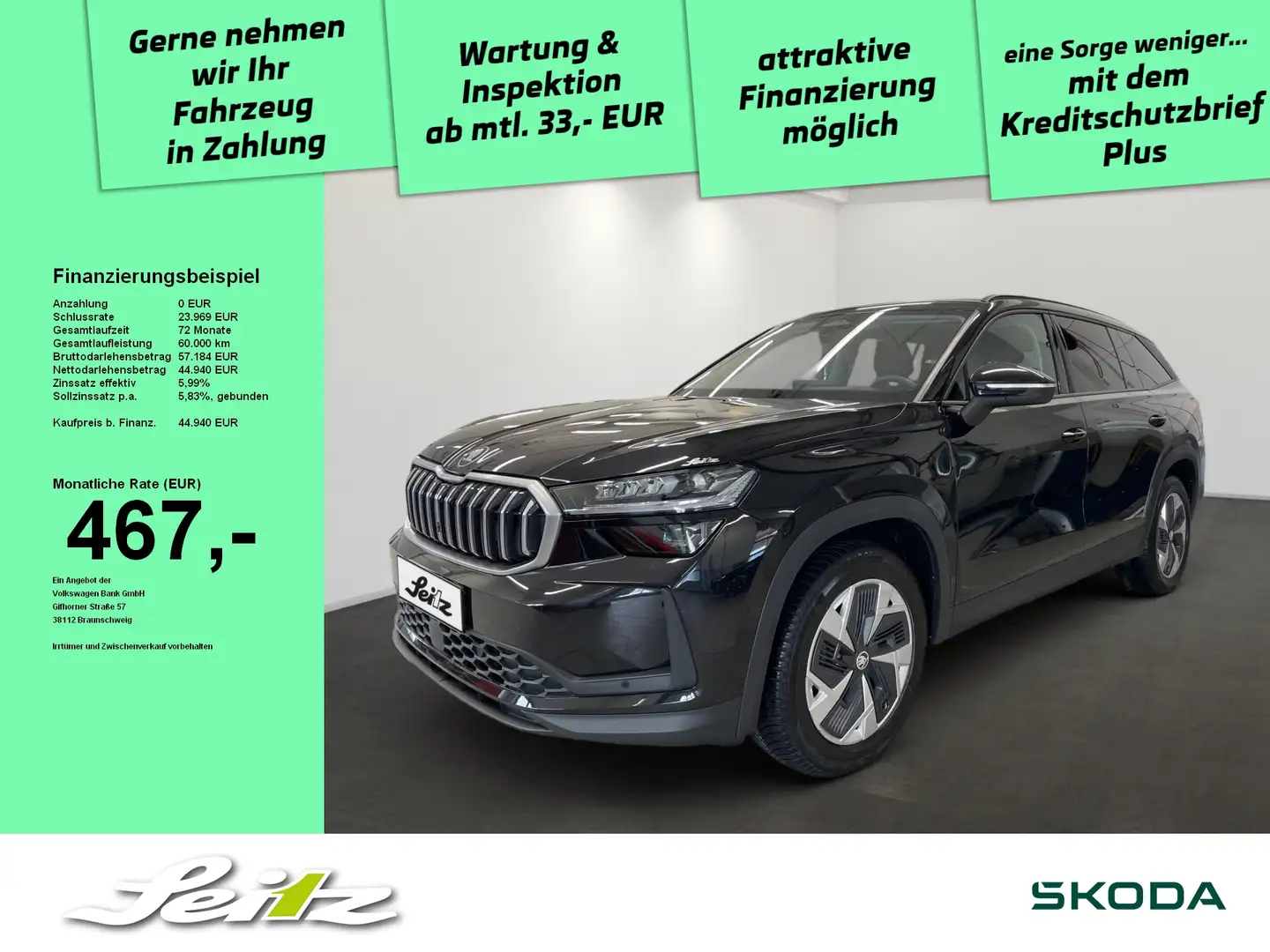 Skoda Kodiaq 2.0 TDI 4x4 Selection *HEAD-UP*MATRIX*KAMERA*NAVI* Schwarz - 1