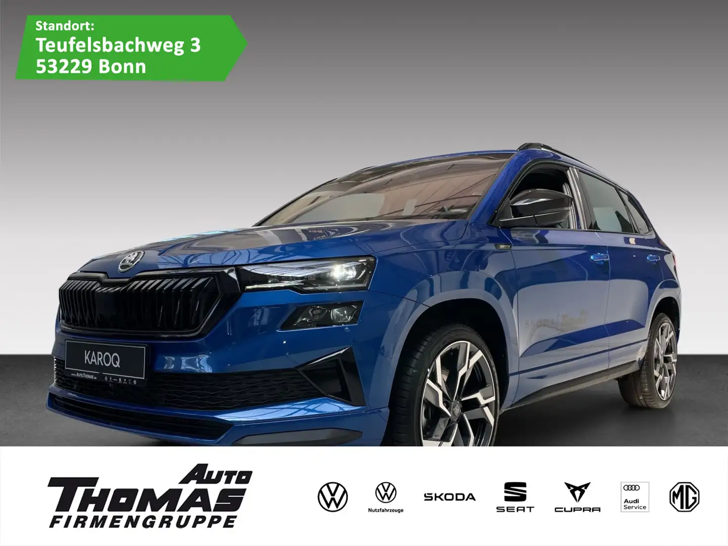 Skoda Karoq Sportline 1.5 TSI DSG LED NAVI ACC AHK Blau - 1