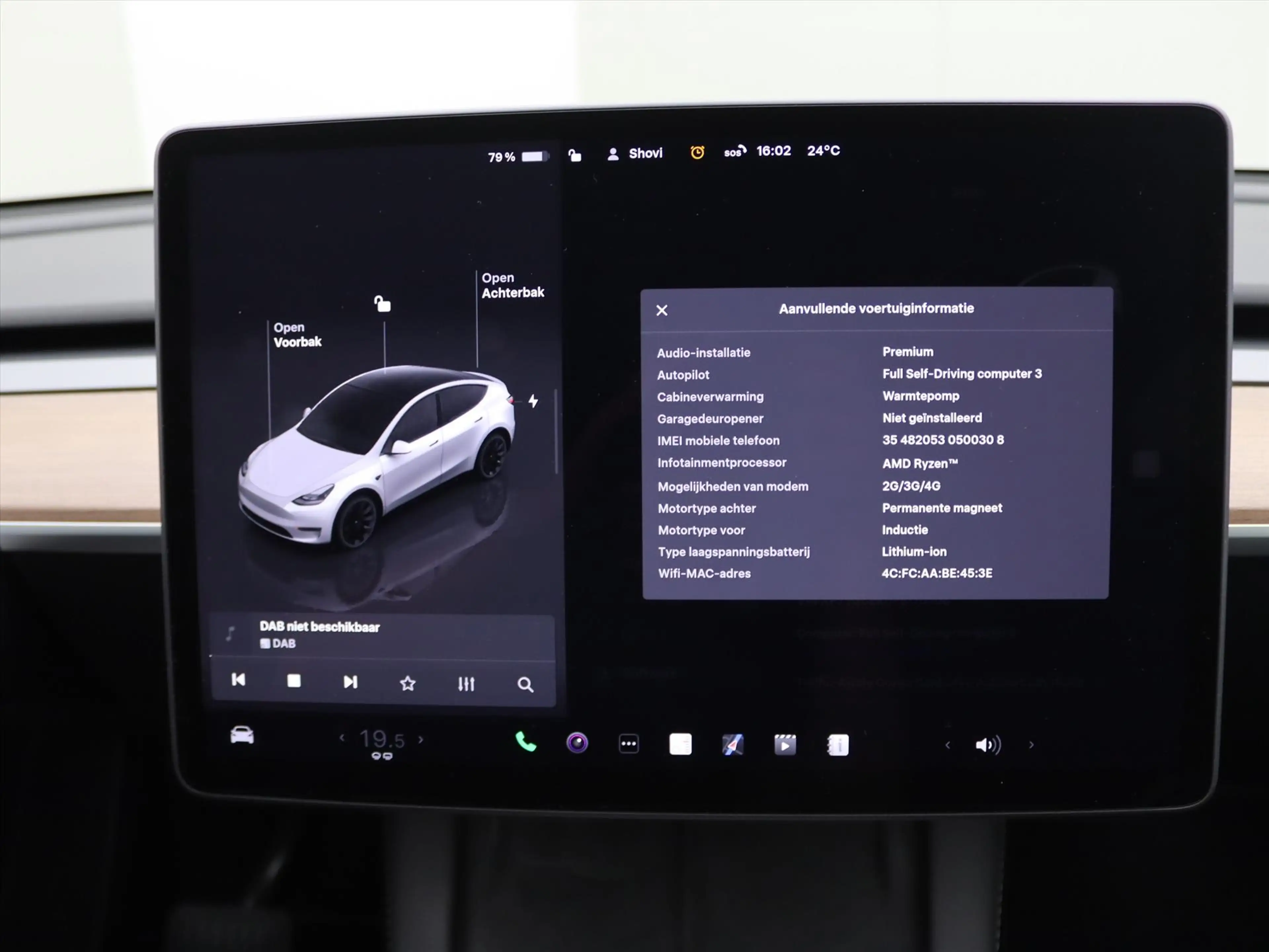 Tesla Model Y Long Range AWD 75kWh 351pk 95% SoH [ AMD RYZEN+AUT — photo 33
