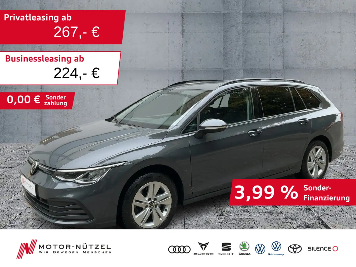 Volkswagen Golf Variant Golf VIII Variant 2.0TDI DSG LIFE LED+NAV+AHK+VC Grau - 1