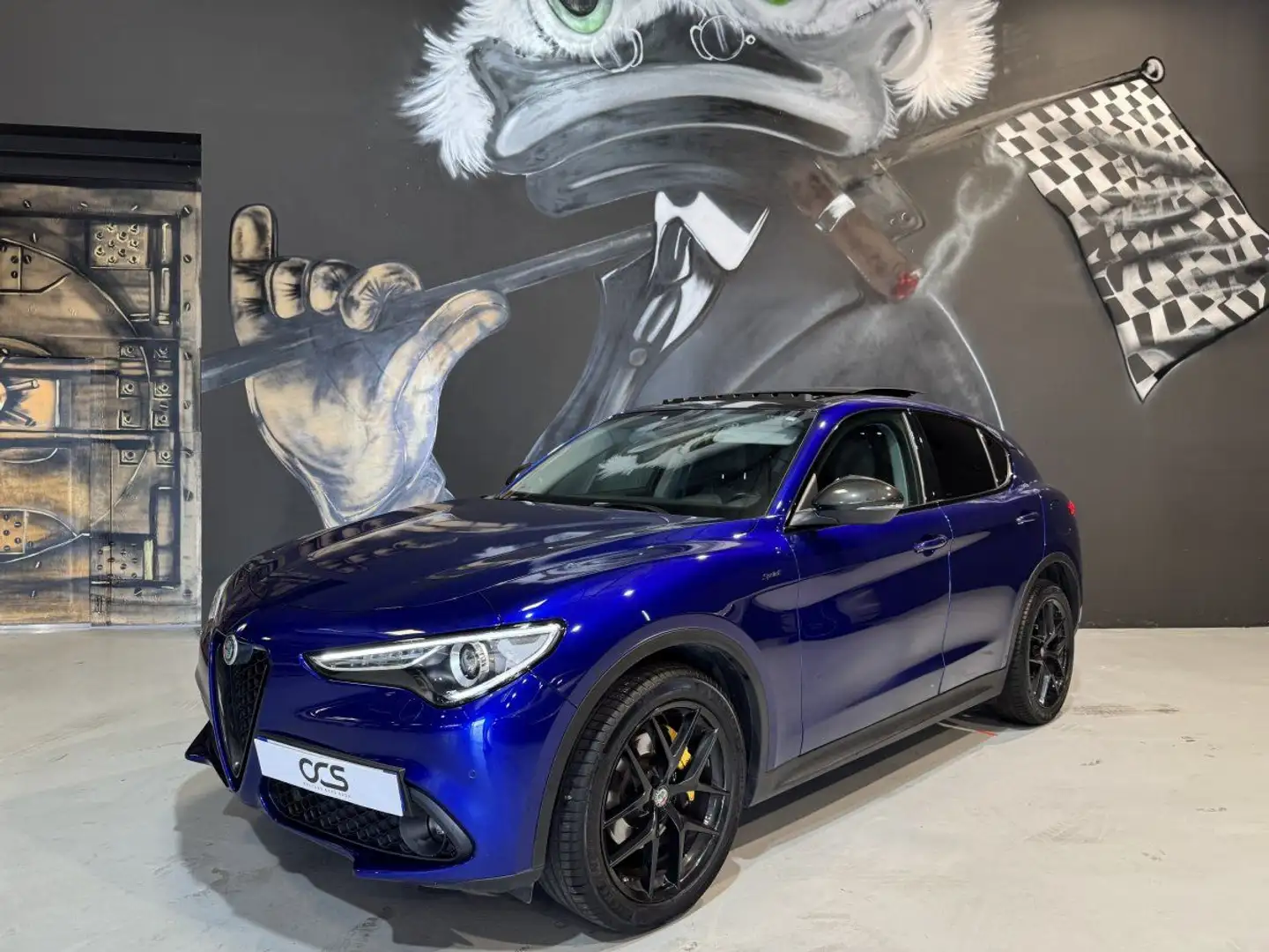 Alfa Romeo Stelvio 2.2 Diesel 190ch AT8 Q4 Sprint Toit ouvrant Bleu - 2