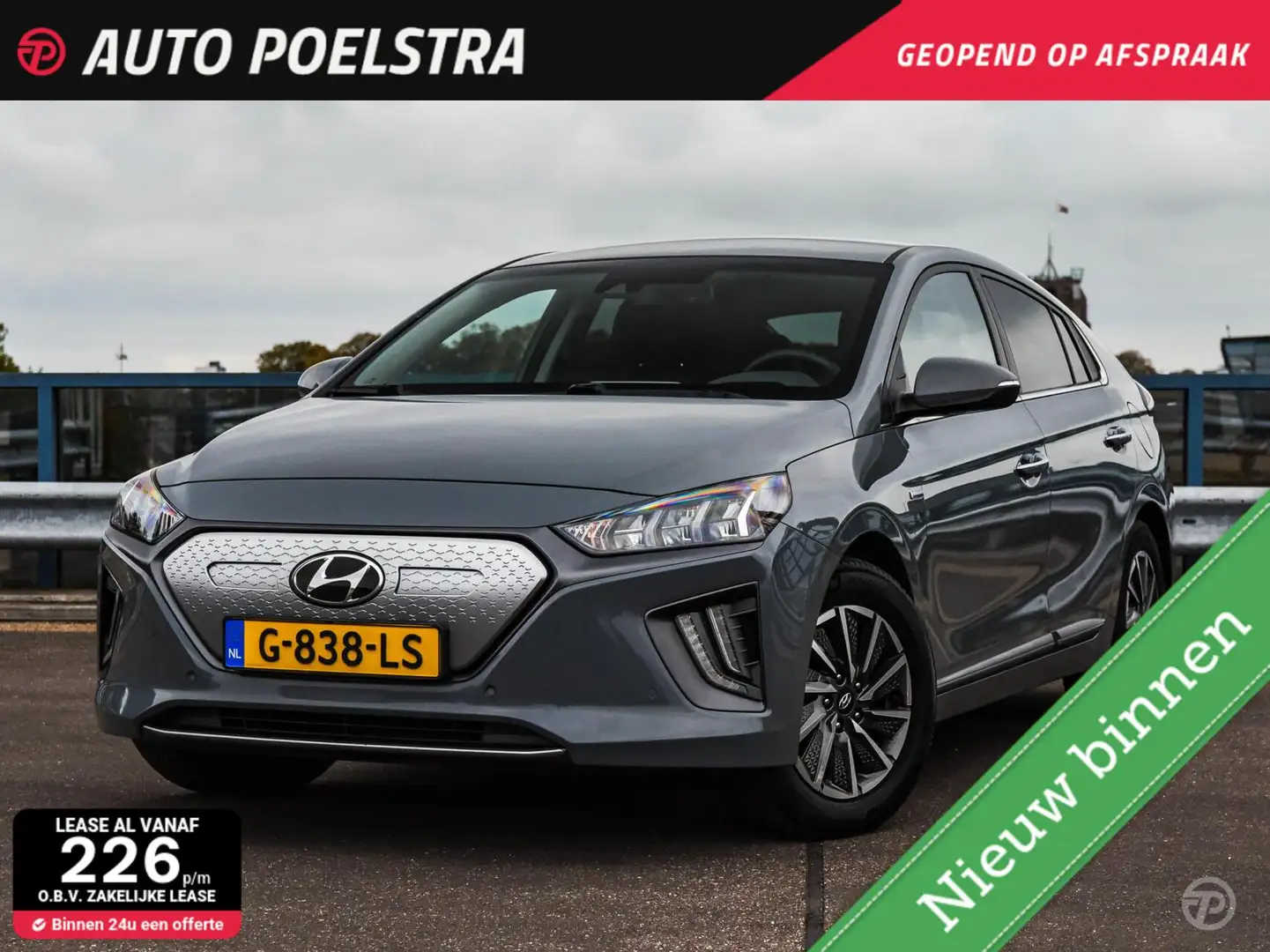 Hyundai IONIQ Premium EV 38 kWh 136 PK Leder ACC LED Camera Appl Gris - 1