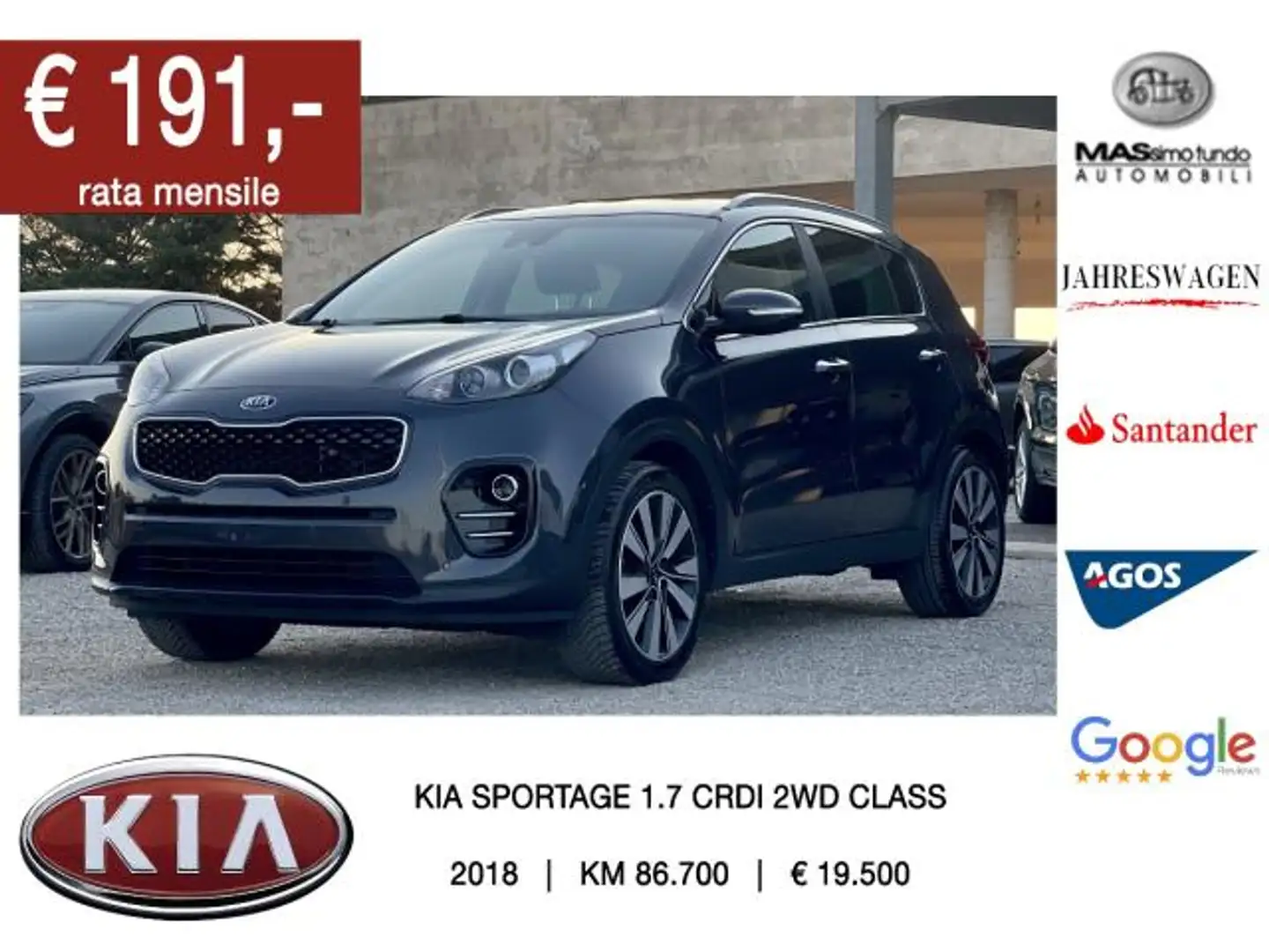 Kia Sportage 1.6 CRDI 136 CV 2WD GT Line Gris - 1