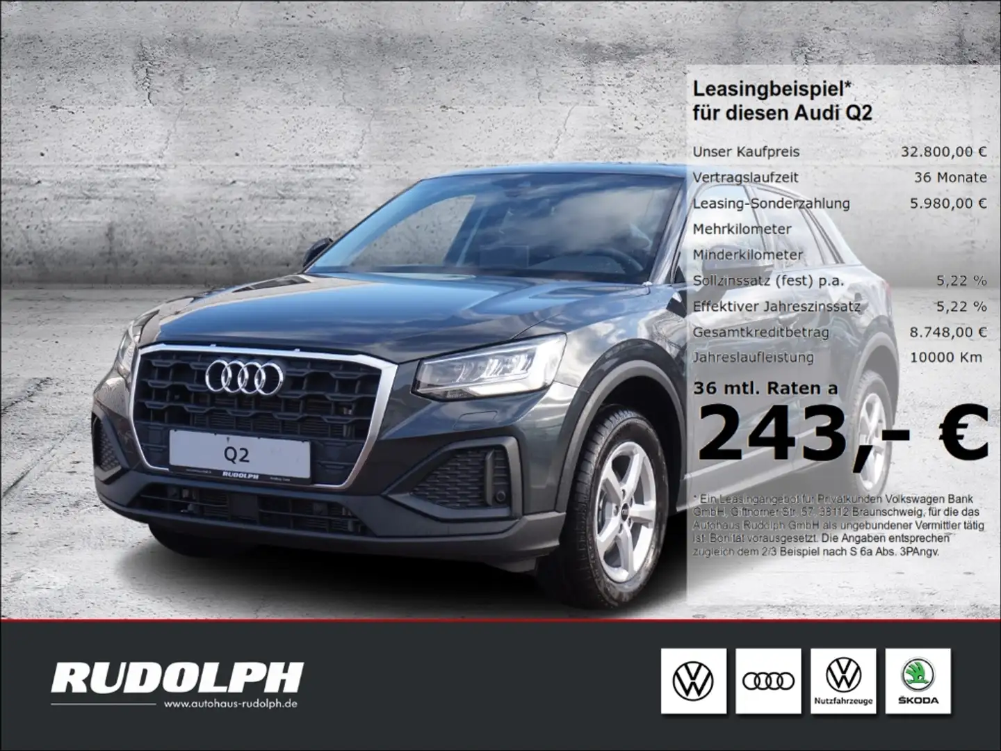 Audi Q2 35 TFSI S tronic NAVI LED KAMERA GRA SHZG MAL Gris - 1