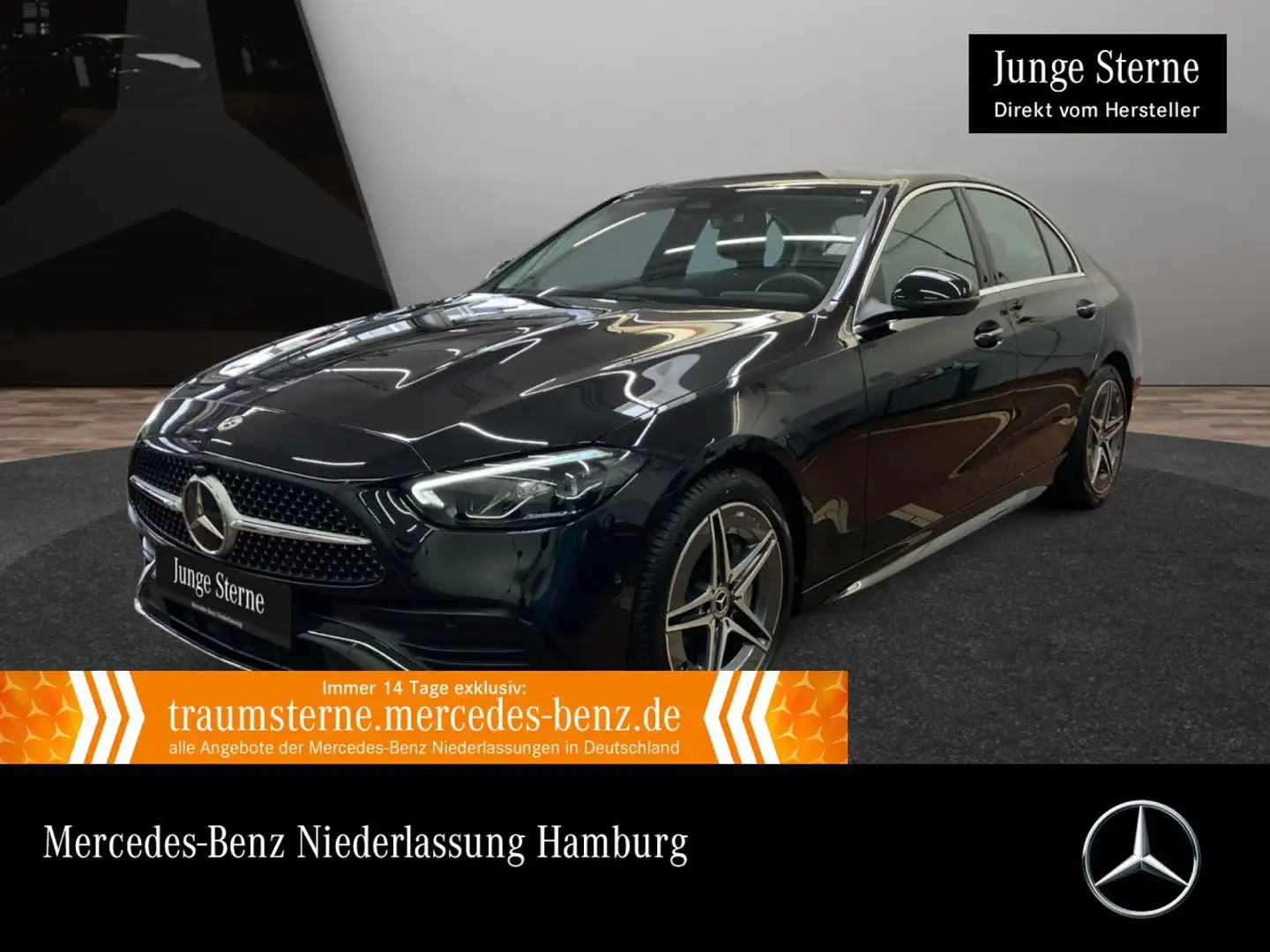Mercedes-Benz C 300 d AMG+AHK+LED+KAMERA+TOTW+KEYLESS+9G Schwarz - 1