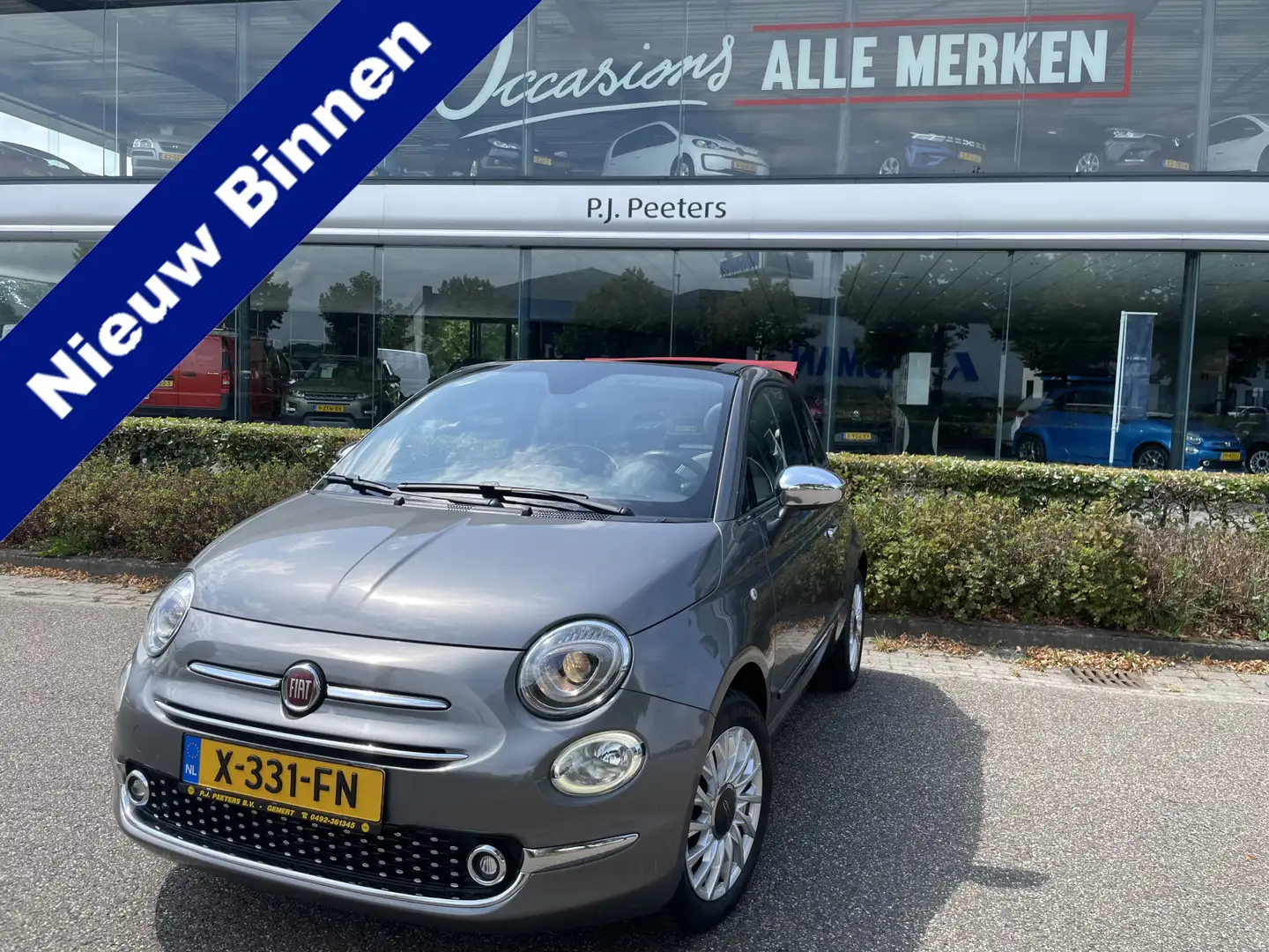 Fiat 500C 0.9 TwinAir Turbo Lounge Open dak - Airco - Parkee Gris - 1