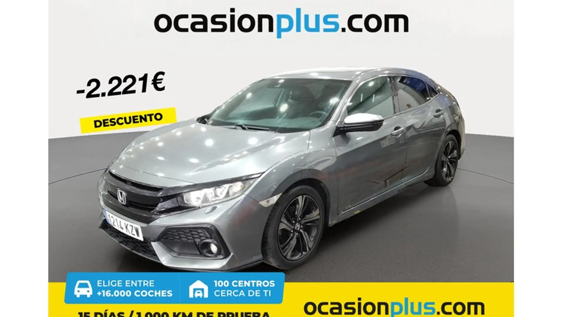 Honda Civic 1.0 VTEC Turbo Elegance Navi CVT Gris - 1