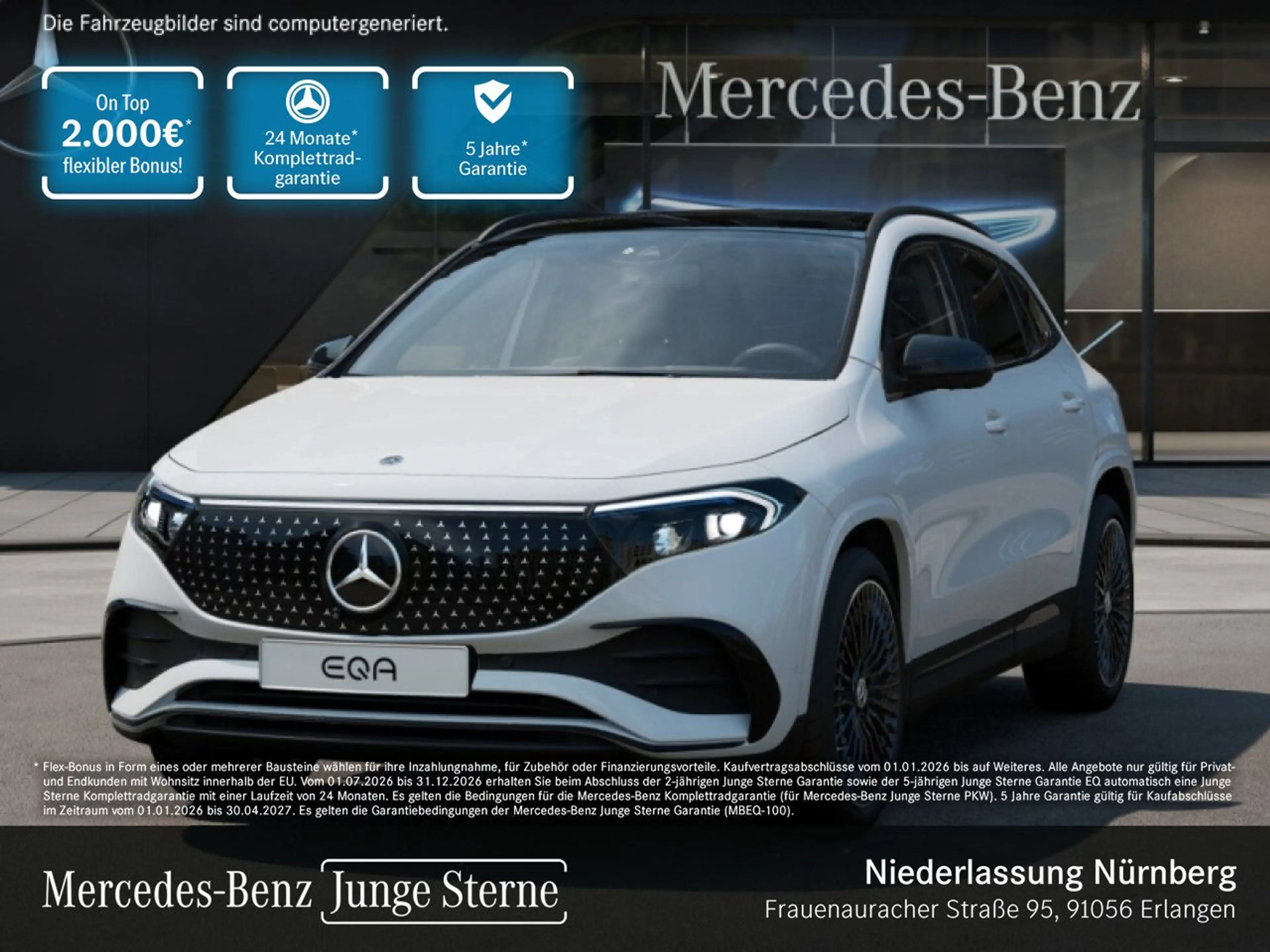 Mercedes-Benz EQA 300 4M AMG+NIGHT+ADVANCED+PANO+360+MEMORY+HUD