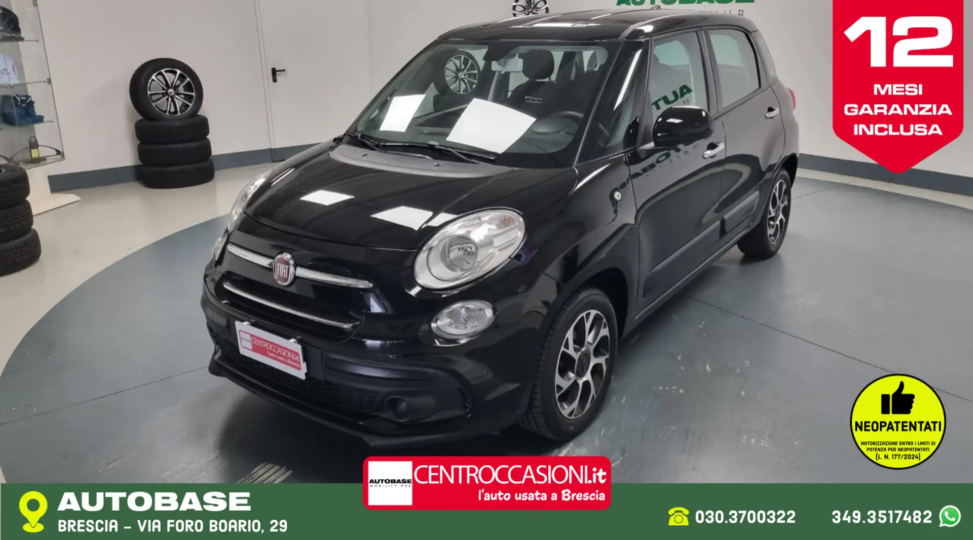Fiat 500L 500L 1.3 mjt Lounge 95cv my19 Nero - 1