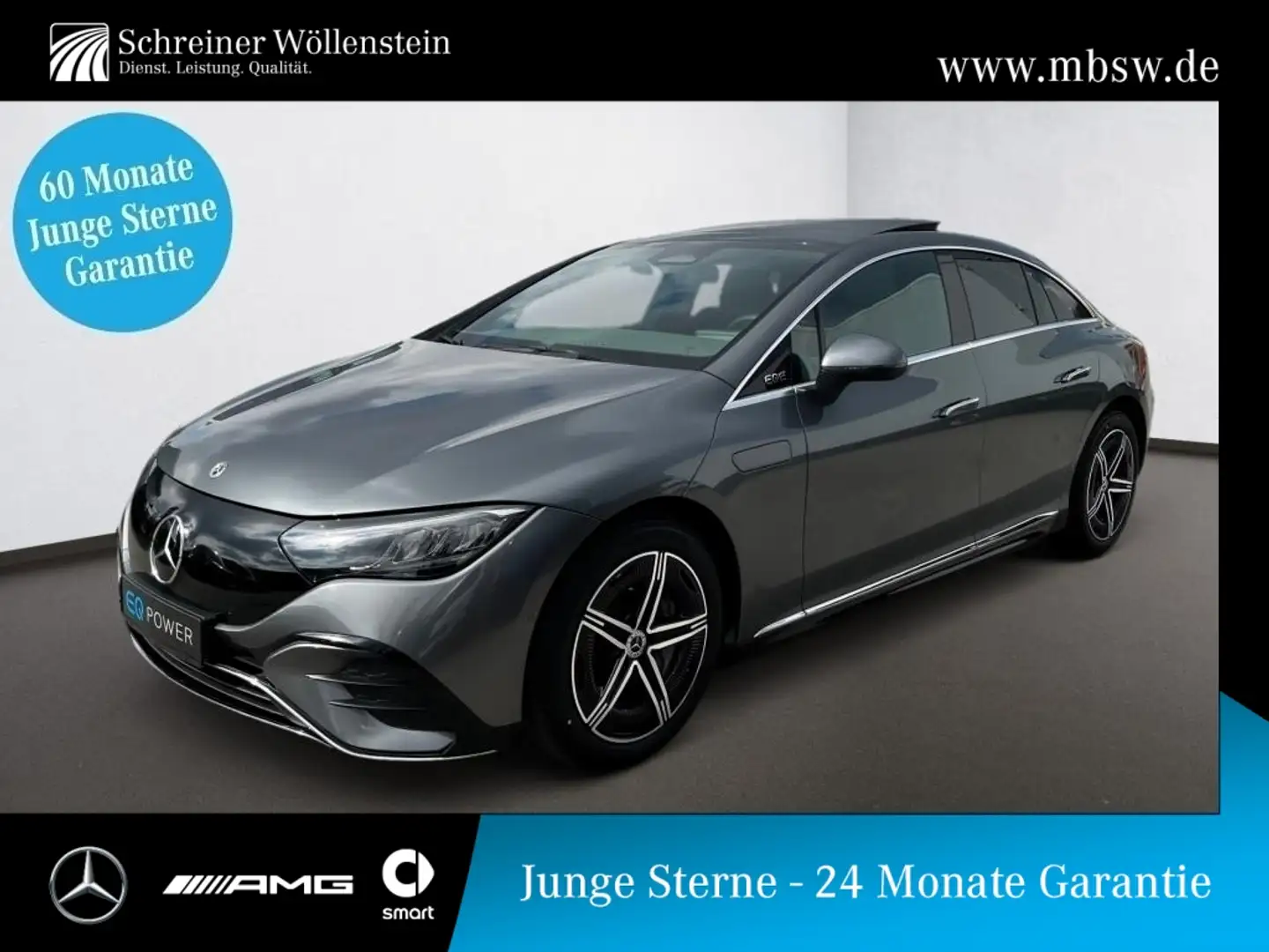 Mercedes-Benz EQE 350 4M AMG Ext+Int*Pano*DISTRONIC*KeyGo*Memo Grijs - 1