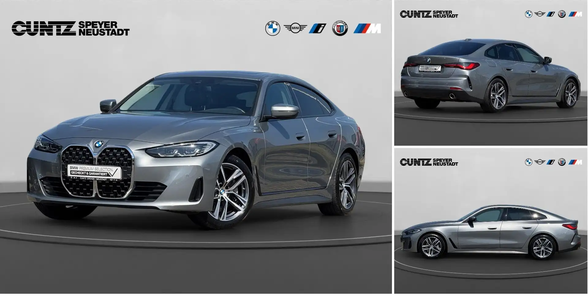 BMW 430 i Gran Coupé Live Cockpit Prof. Glasdach Parkassis Сірий - 1