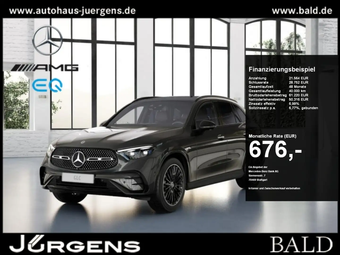Mercedes-Benz GLC 400 e 4M AMG-Sport/Technik/Pano/Burm/AHK/20" Grau - 1