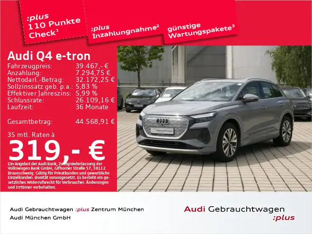 Audi Q4 e-tron 45 qu. Pano/Navi+/Virtual