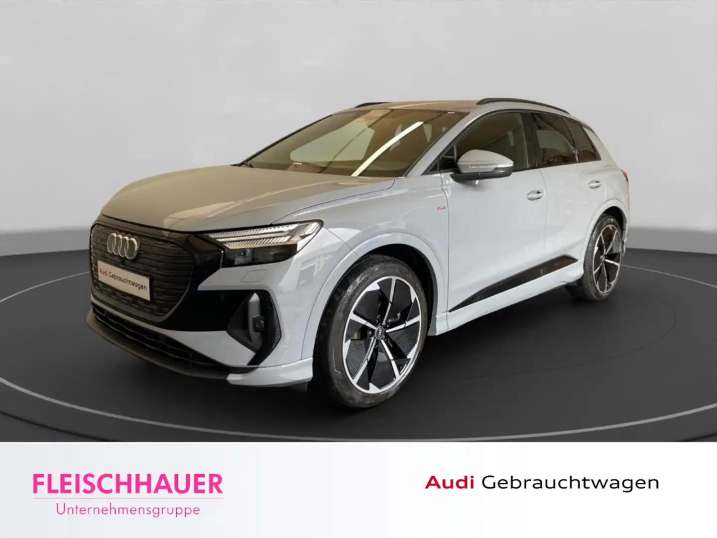 Audi Q4 e-tron 40 2x S-Line Matrix ACC RFK Navi  Leder Soundsyste Grau - 1
