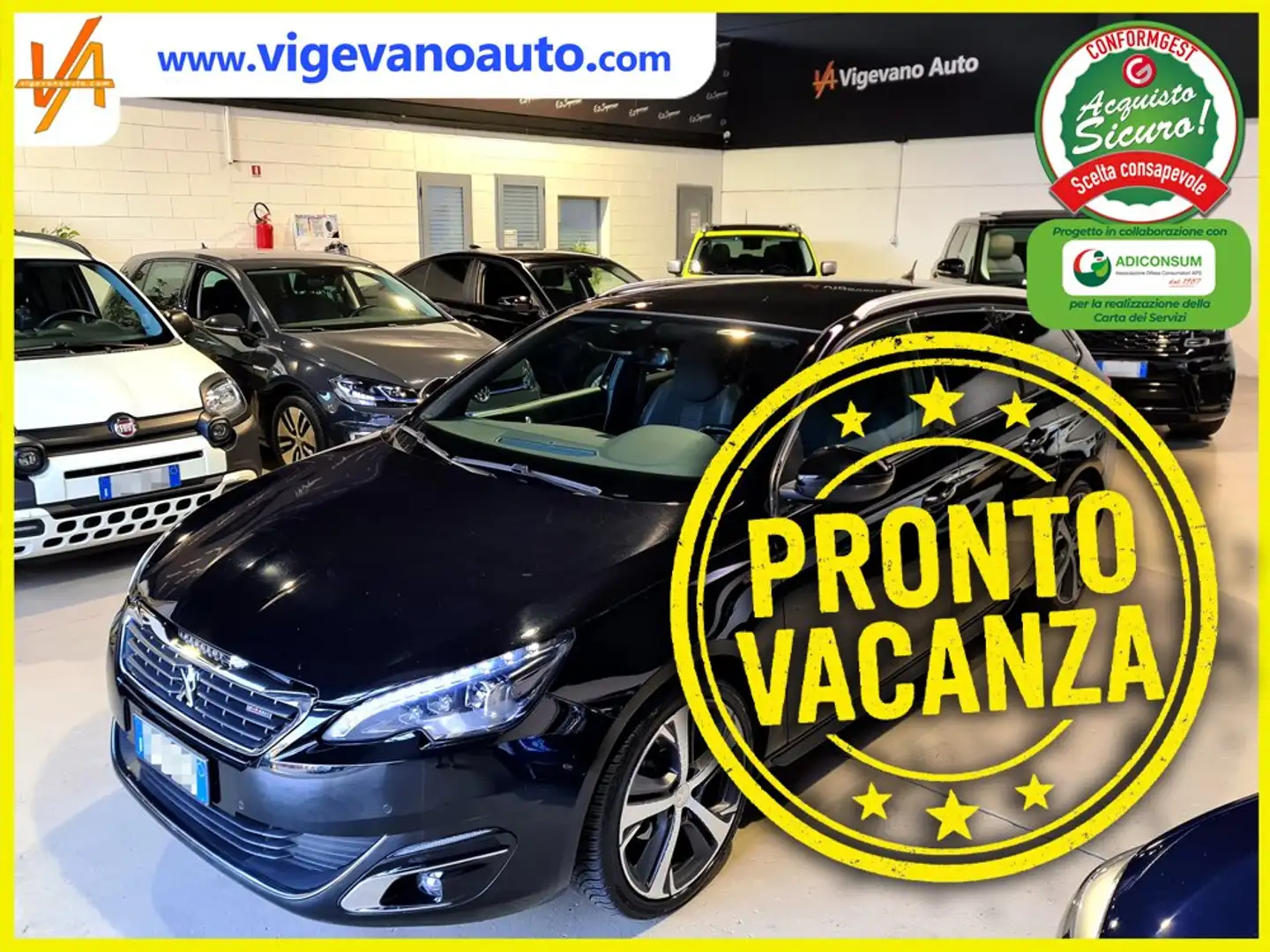 Peugeot 308 308 SW 1.2 puretech GT Line s AUTOMATICA Чёрный - 1