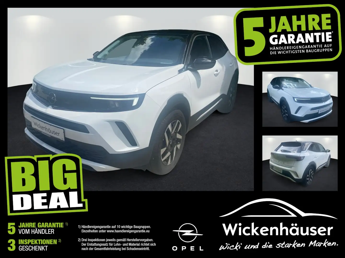 Opel Mokka 1.2 Turbo Elegance Matrix+LED+SHZ+Winterp. Weiß - 1