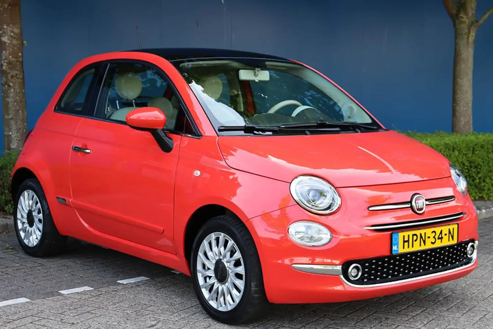 Fiat 500 1.2 Lounge - Corallo - Airco Rouge - 1