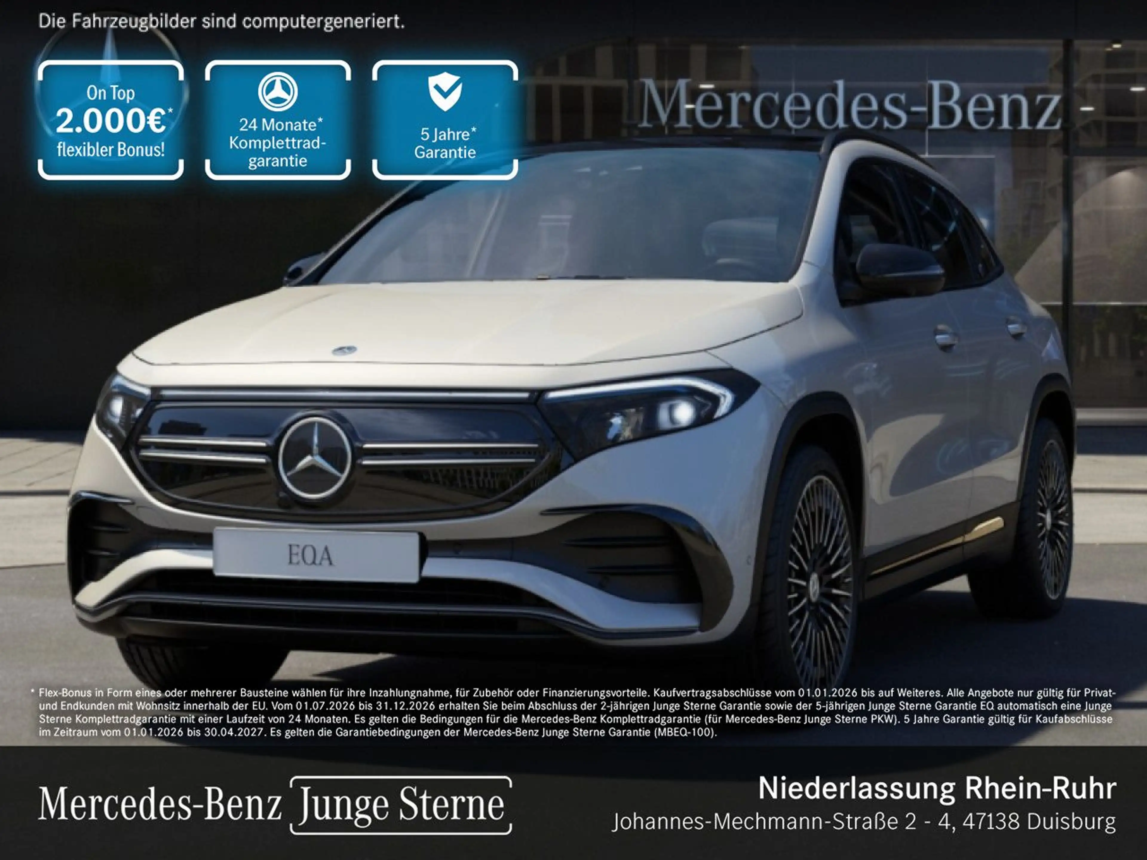 Mercedes-Benz EQA 250 AMG+NIGHT+20"+PLUS-PAKET+AHK+PANO+360