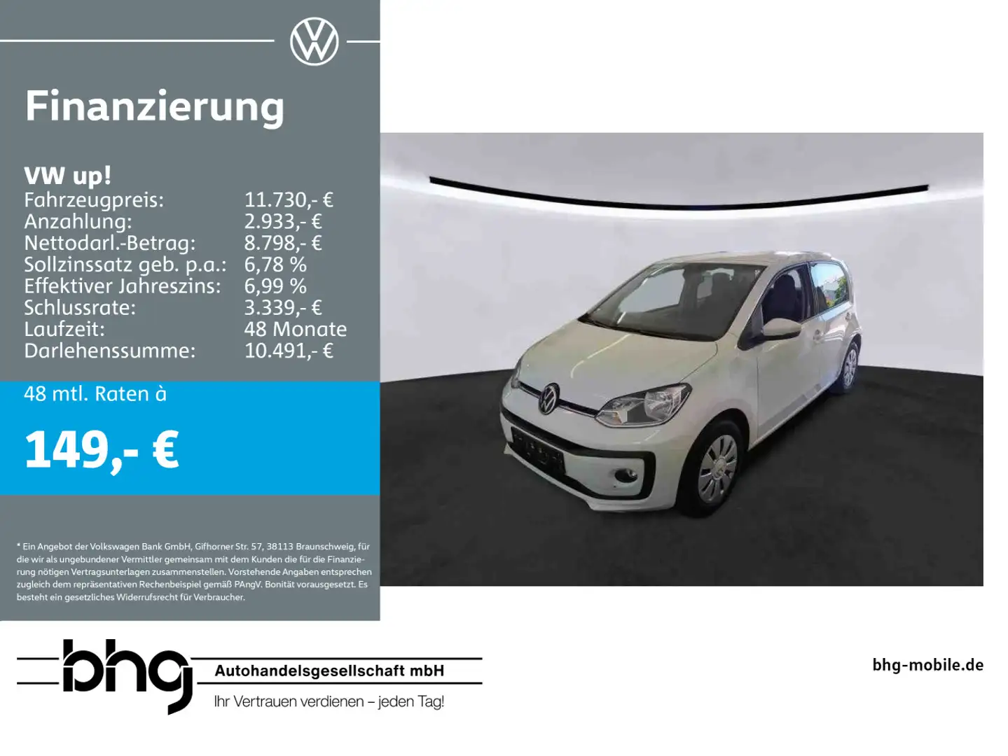 Volkswagen up! *TEMPOMAT*DAB*BLUETOOTH* Weiß - 1