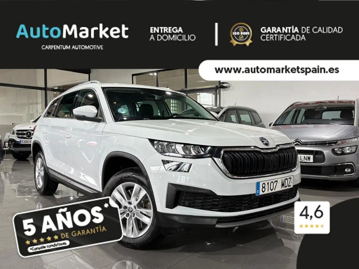 Skoda Kodiaq 2.0TDI AB tech Ambition 4x2 DSG 110kW Blanco - 1