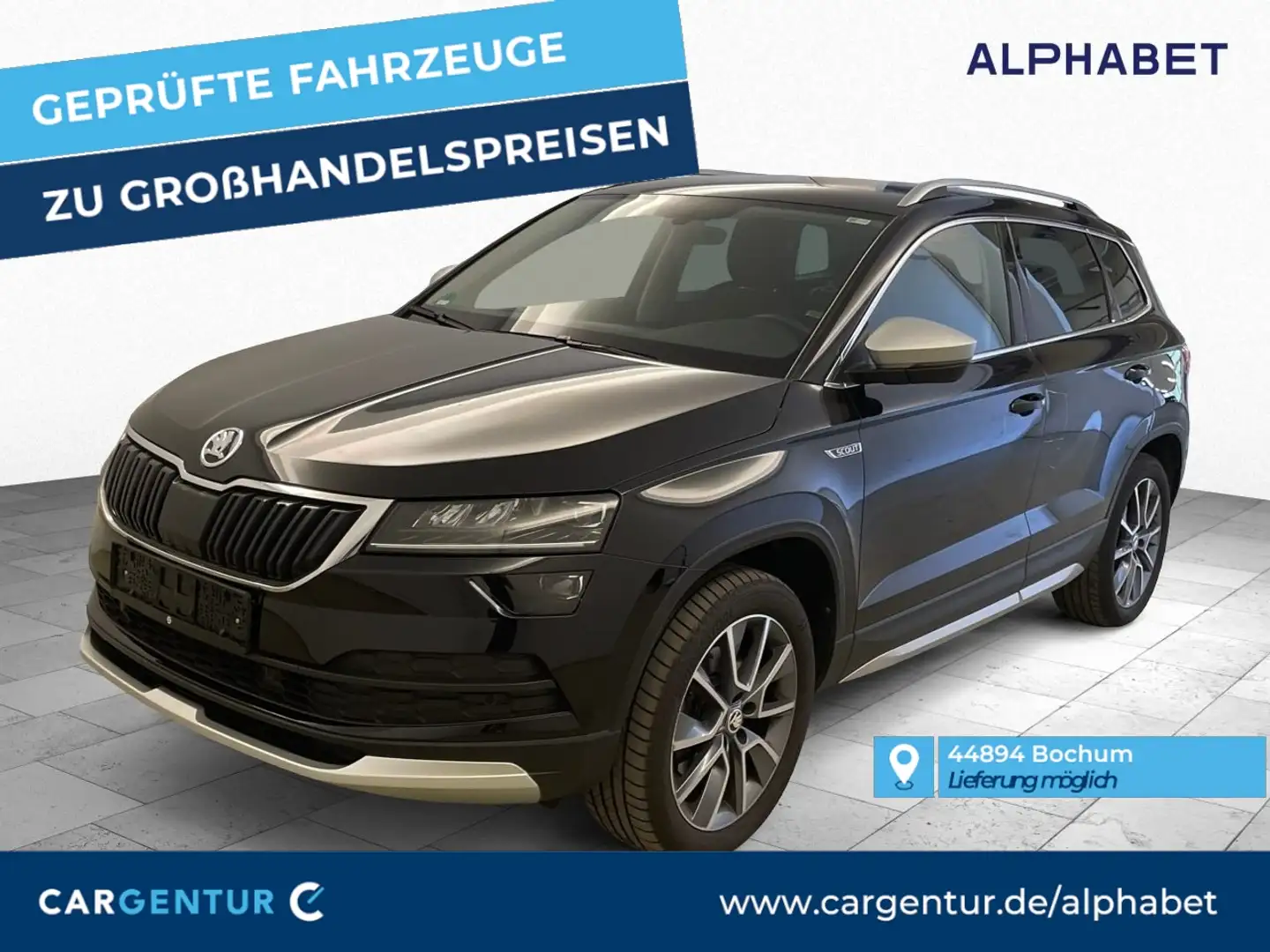 Skoda Karoq 2.0 TDI Scout 4x4 AHK Virtual StHz Navi RKam Noir - 1