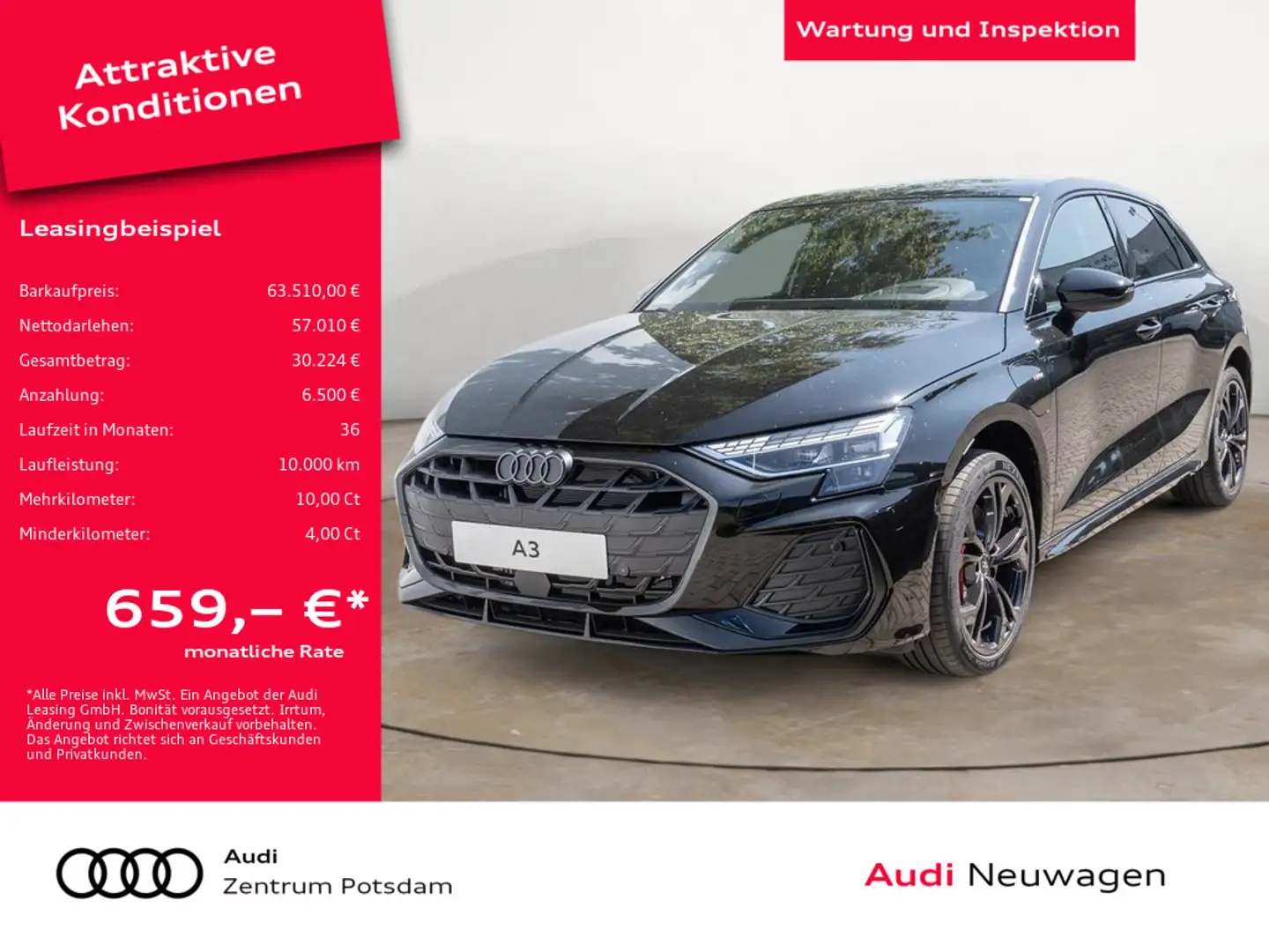 Audi A3 Sportback S line 45 TFSI e PANO MATRIX-LED Fekete - 1