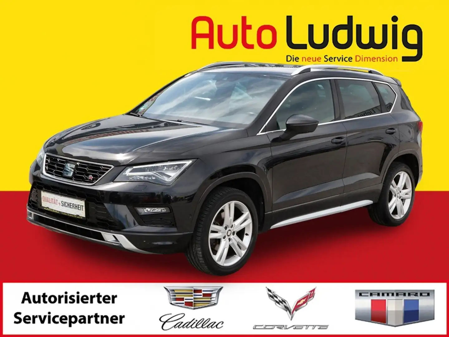 SEAT Ateca 1,4 FR TSI ACT*NAVI*LEDER*LED*AHK*PARKASSIST*TE... Schwarz - 1