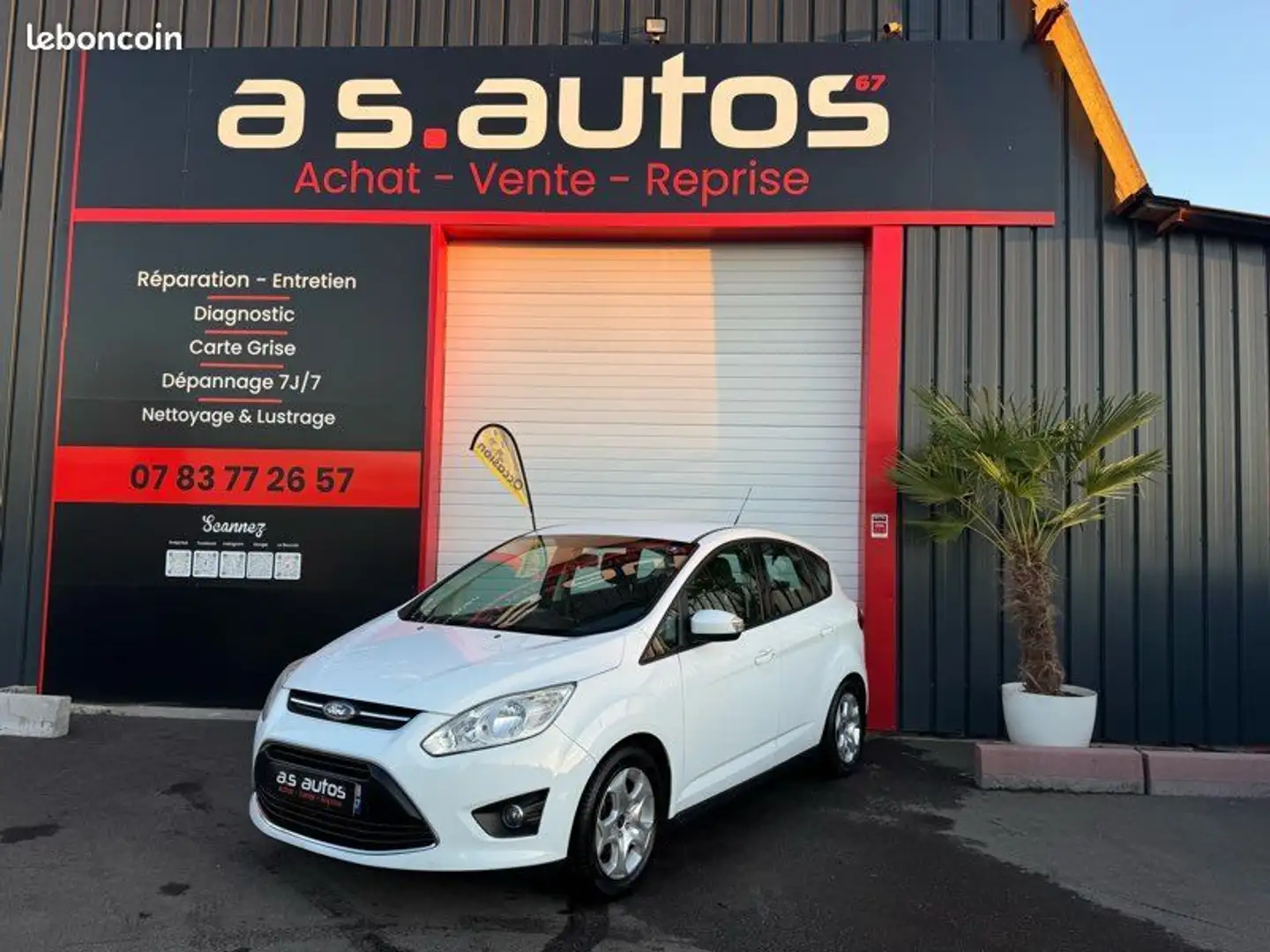 Ford Grand C-Max B7 1.6 TDCI Fap 115 Cv regulateur Clim attelage re Blanc - 1
