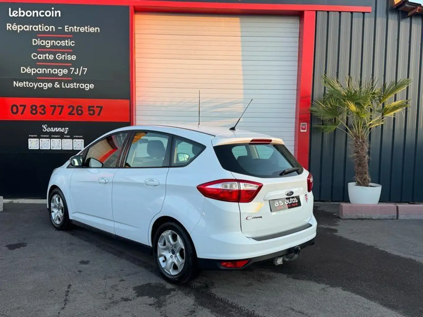 Ford Grand C-Max B7 1.6 TDCI Fap 115 Cv regulateur Clim attelage re Blanc - 2