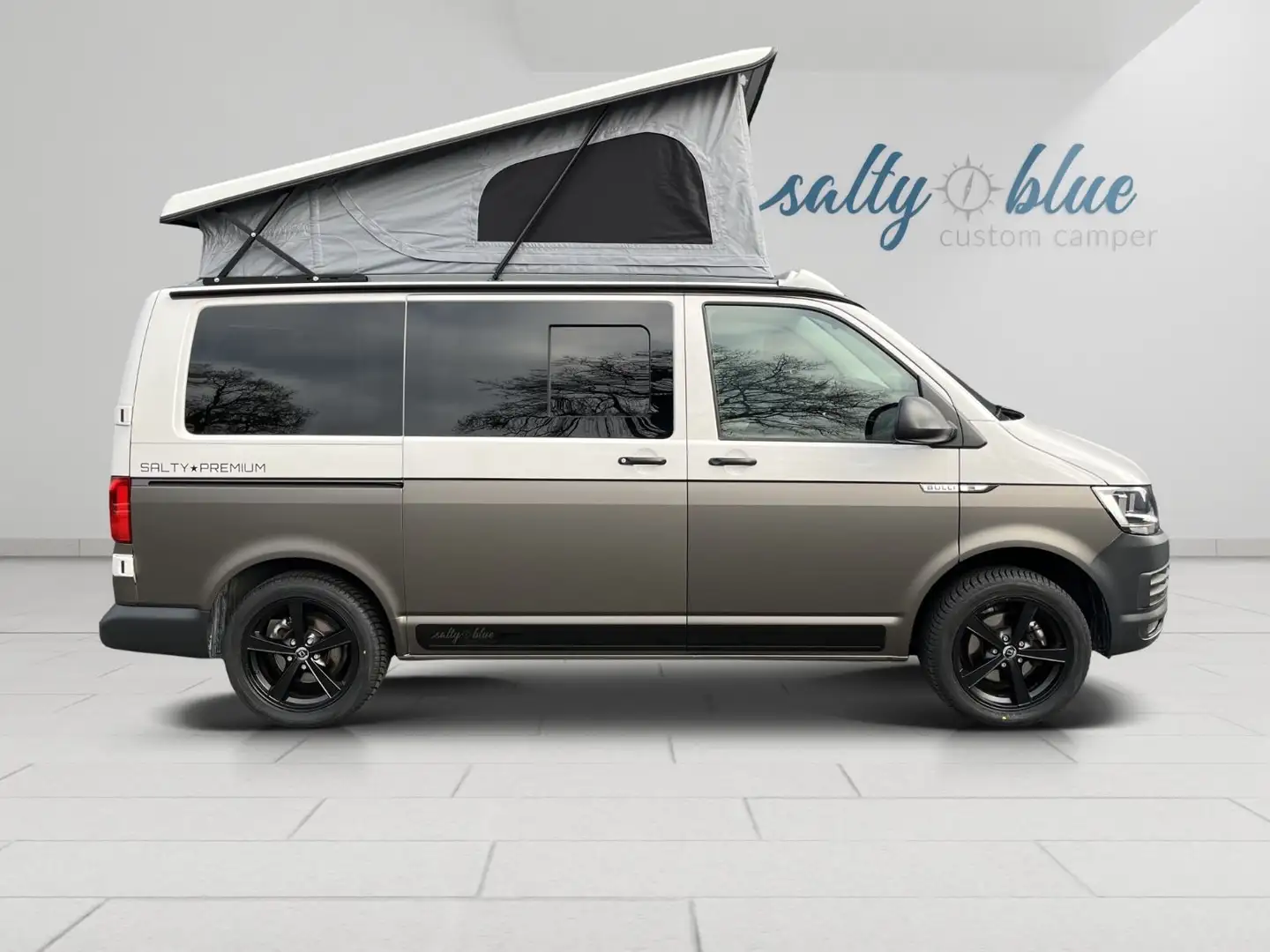 Volkswagen T6 DSG Salty Blue Premium Ausbau, Dach Weiß - 1