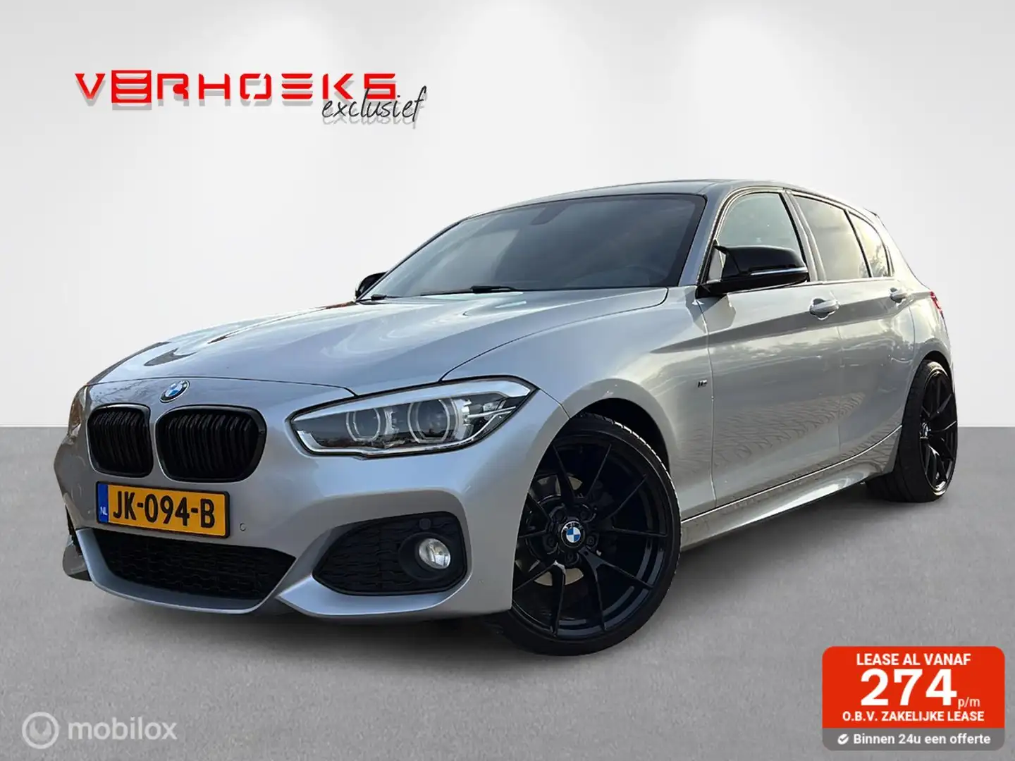 BMW 120 1-serie 120i M Sport / Aut. /19" /Schuifdak / Navi Grijs - 1