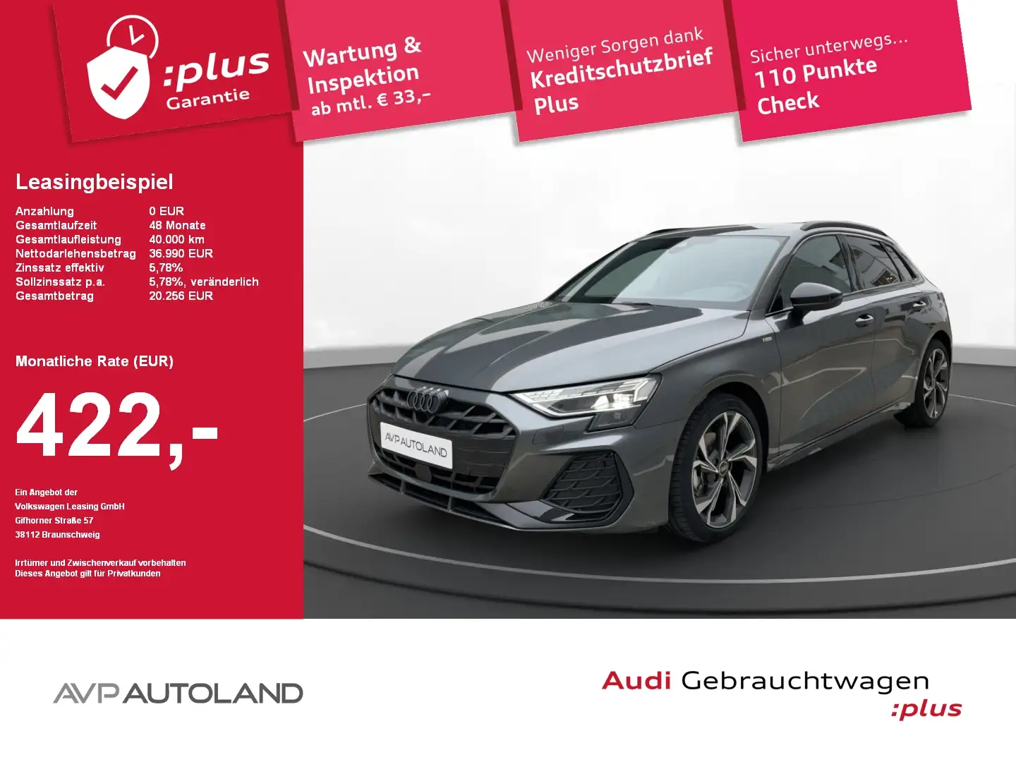 Audi A3 Sportback 30 TFSI S tronic S line | MMI NAVI+ Gris - 1